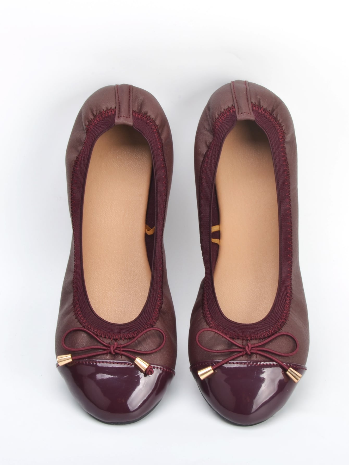 In Burgundy Women Flats