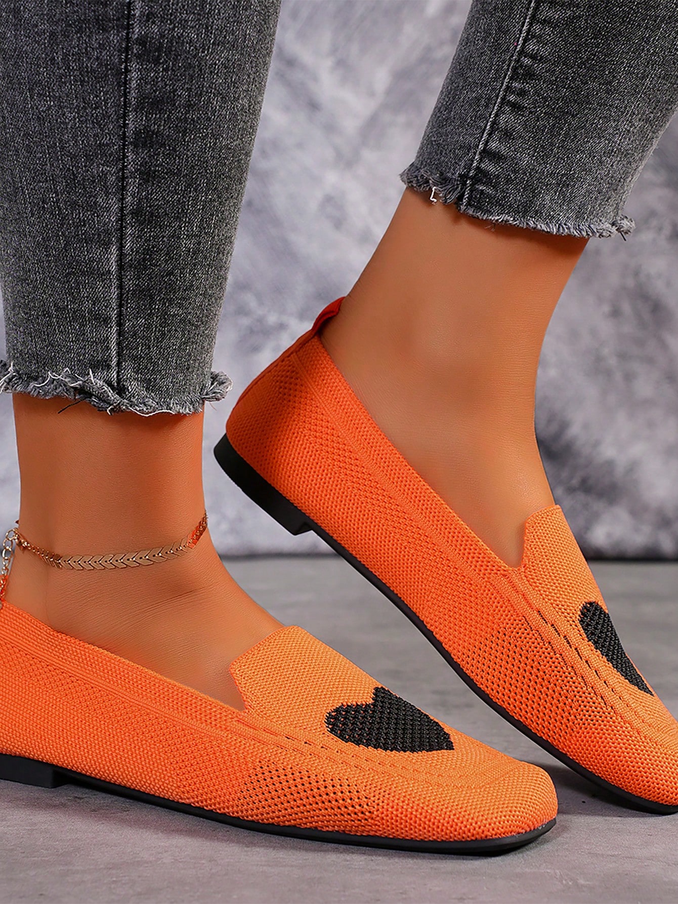 In Orange Women Flats