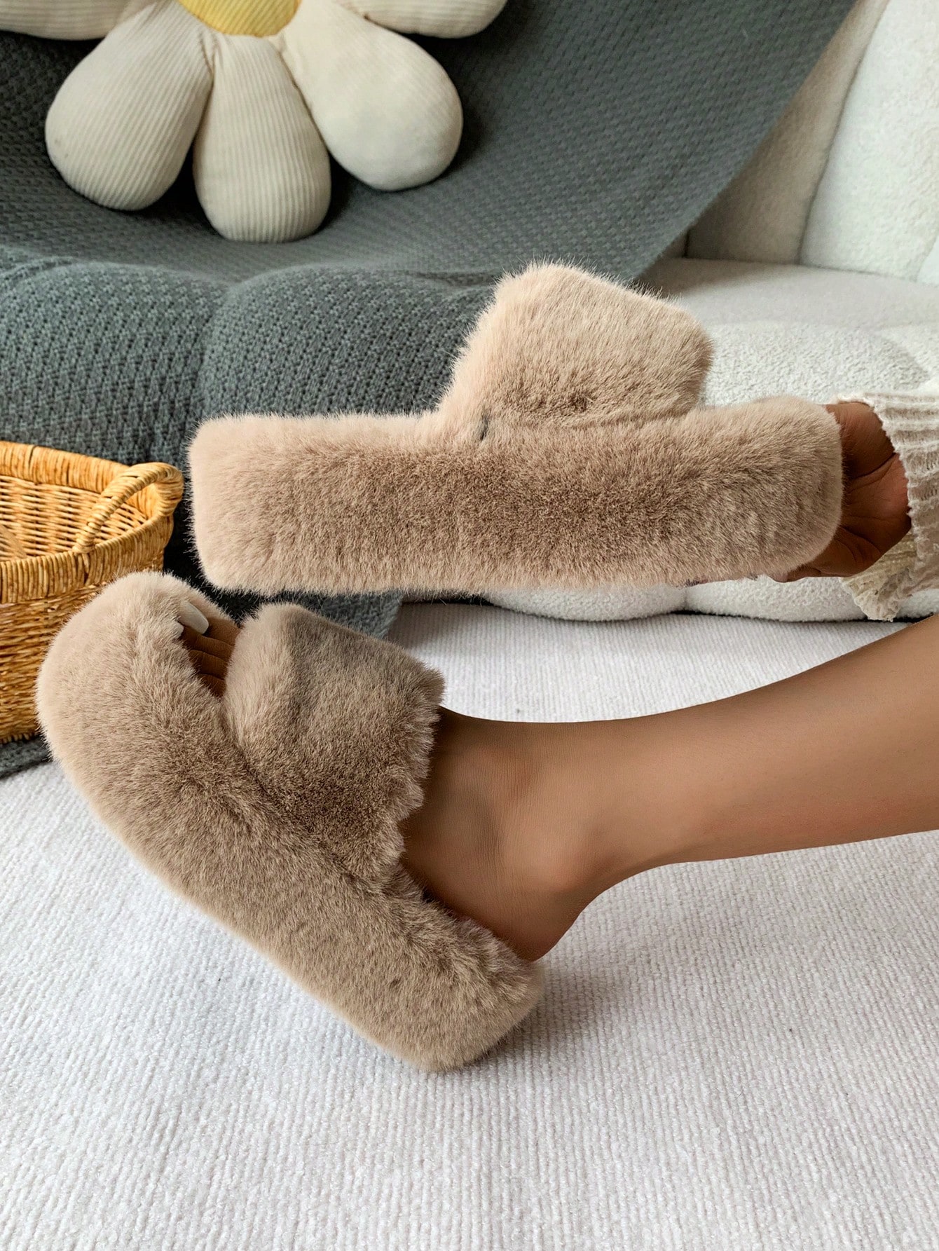 In Khaki Women Home Slippers