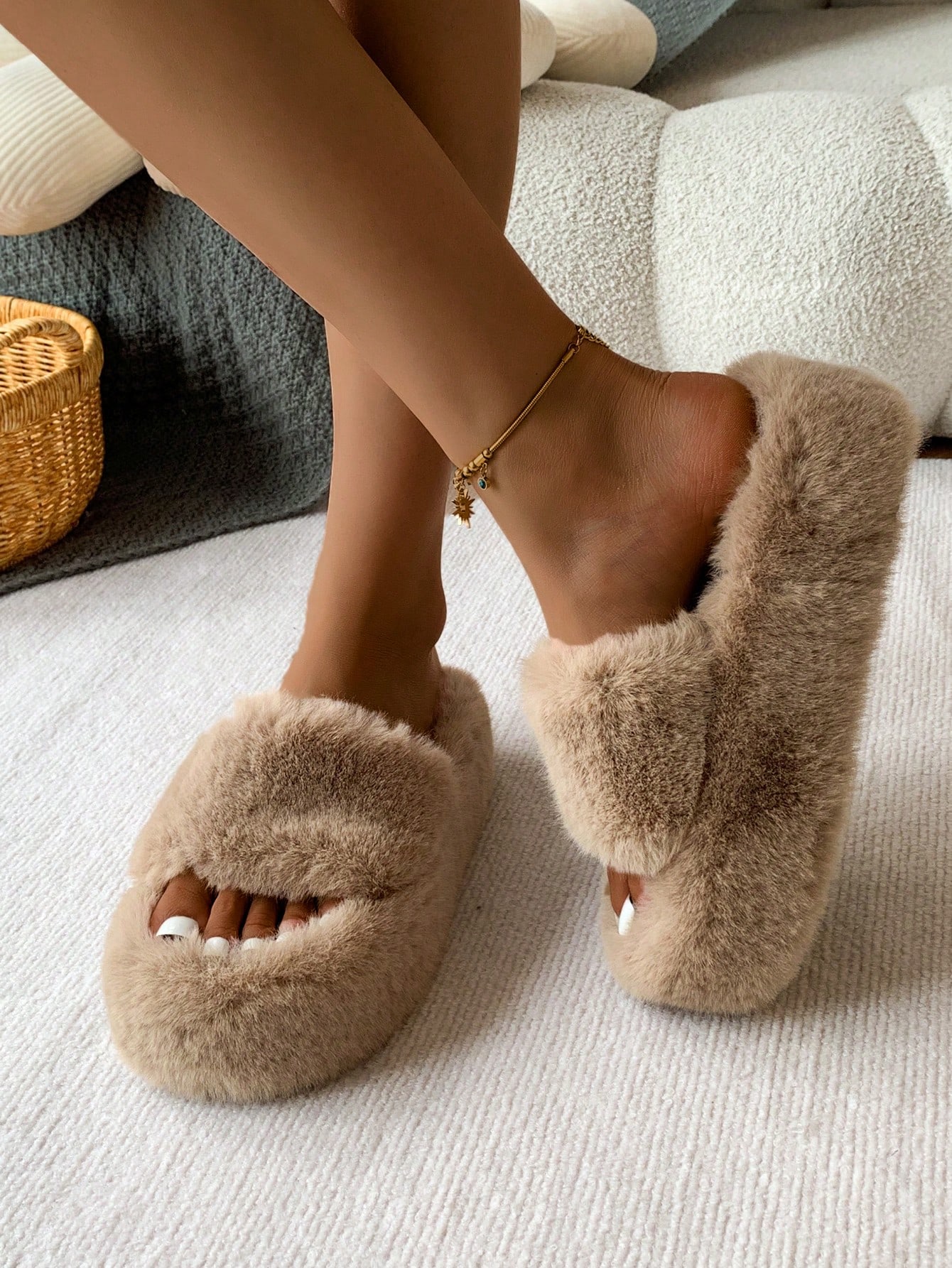 In Khaki Women Home Slippers