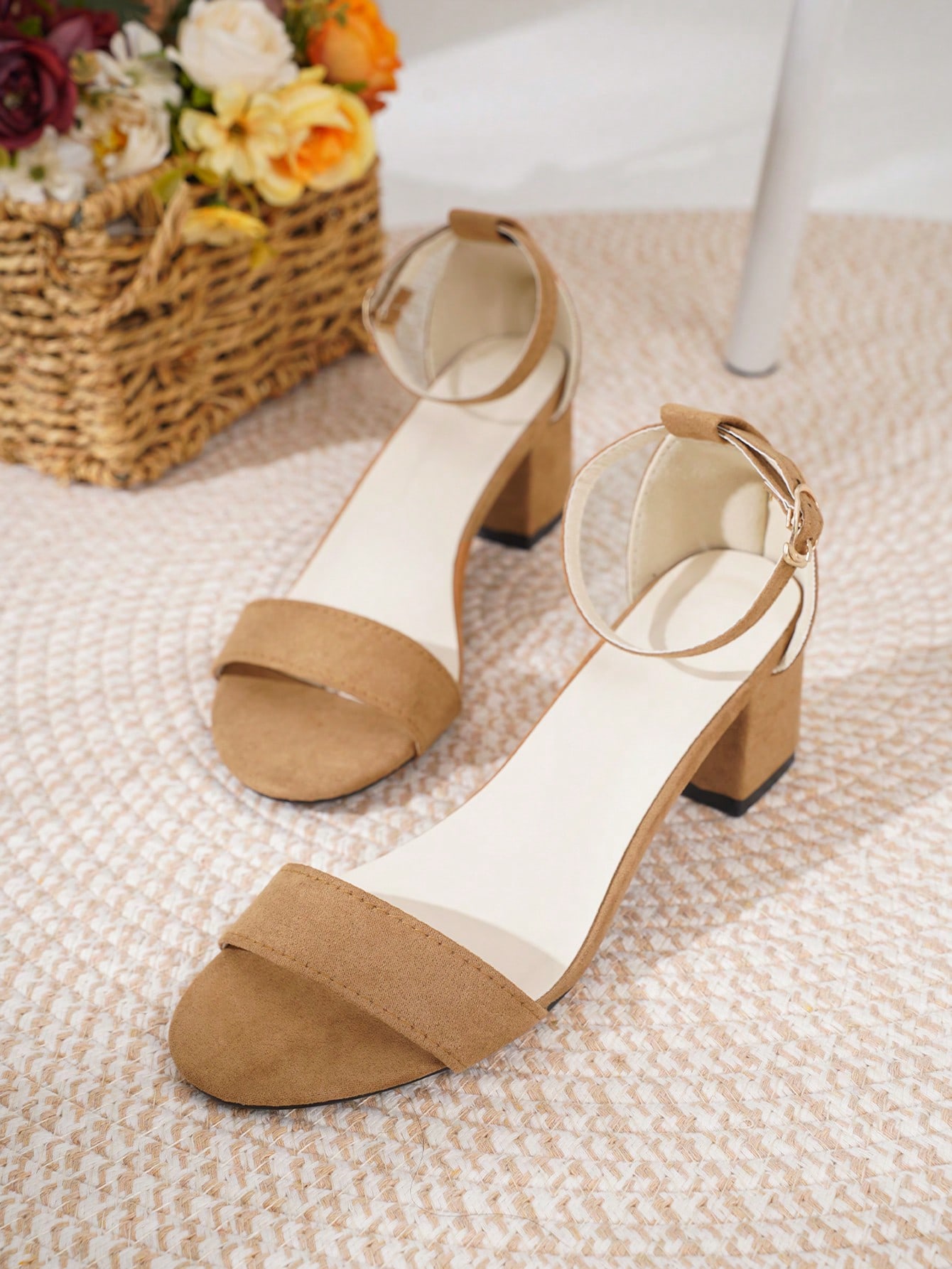 In Khaki Women Heeled Sandals