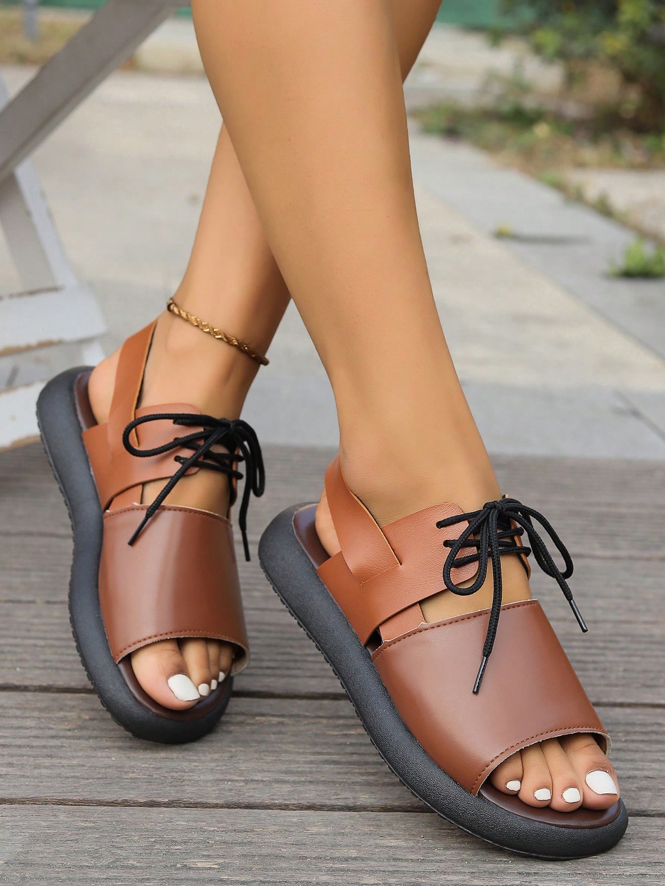 In Brown Women Wedges & Flatform