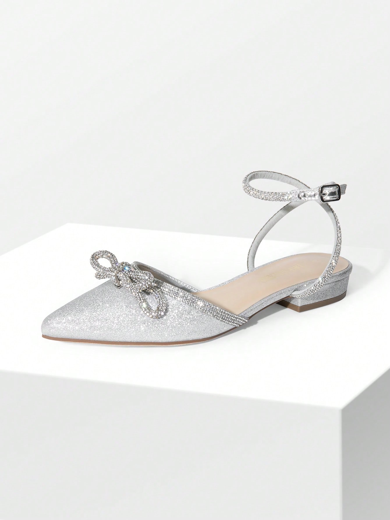 In Silver Women Flats