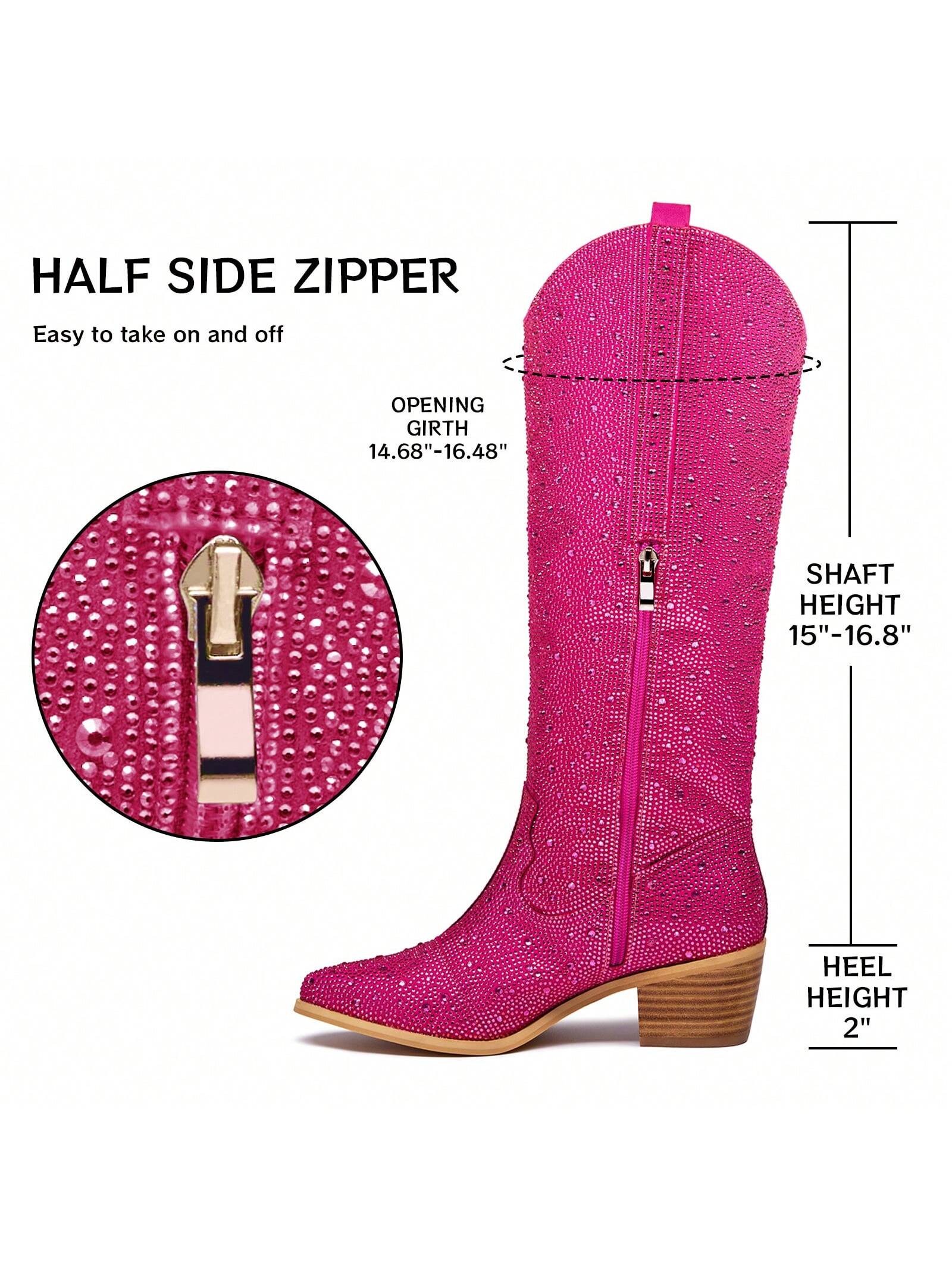 In Hot Pink Women Mid-Calf Boots