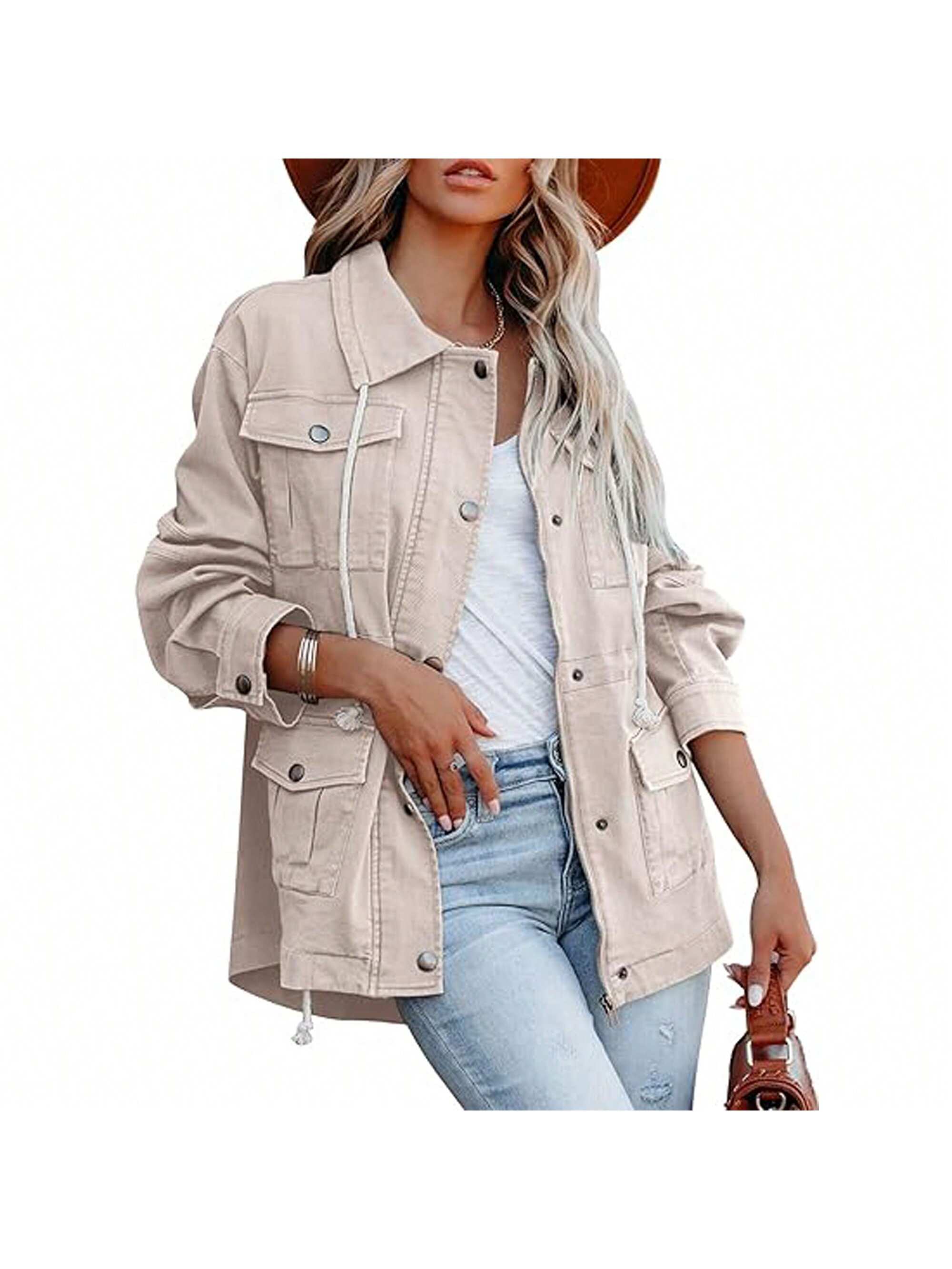 In Beige Women Outerwear