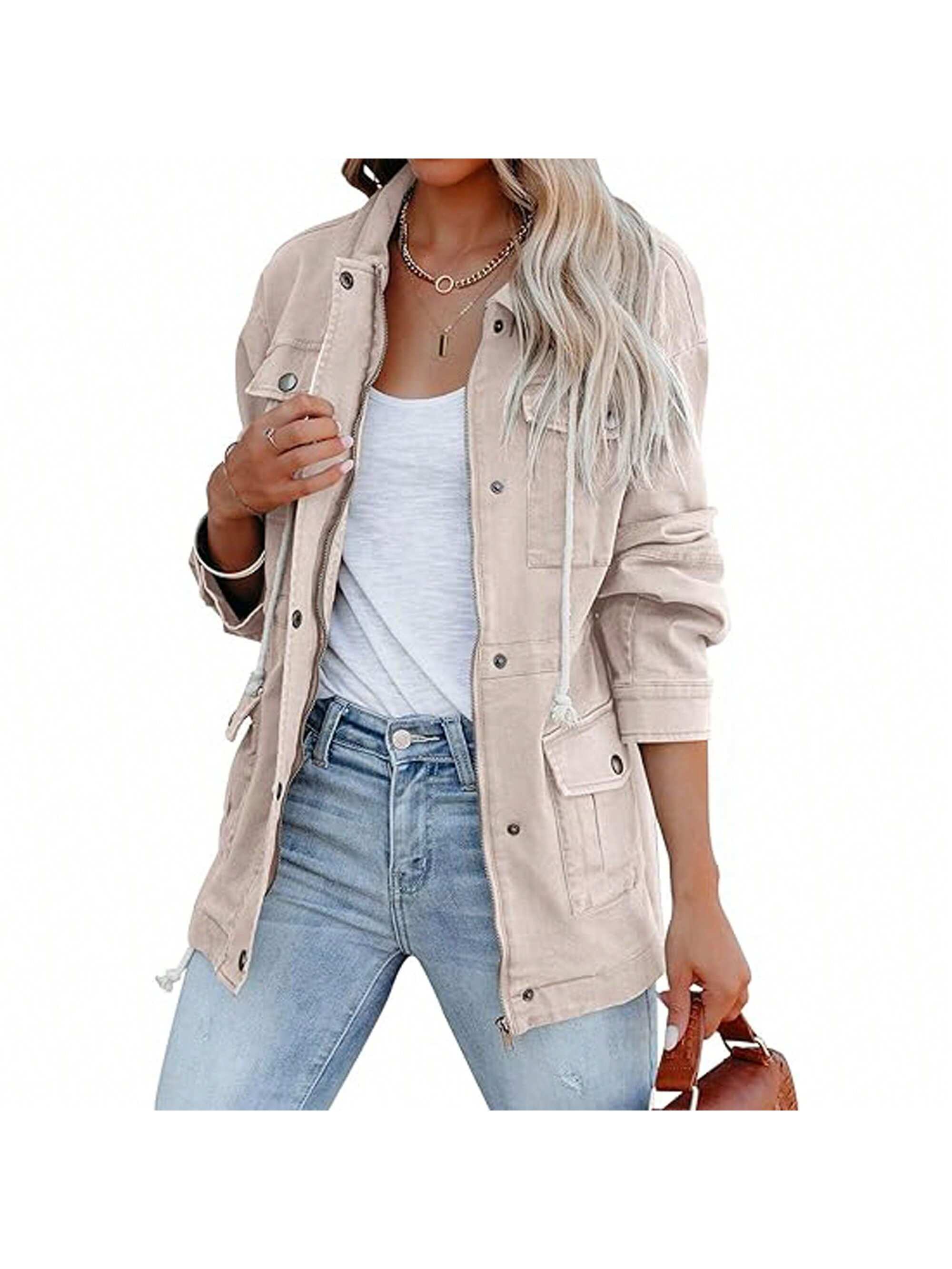 In Beige Women Outerwear