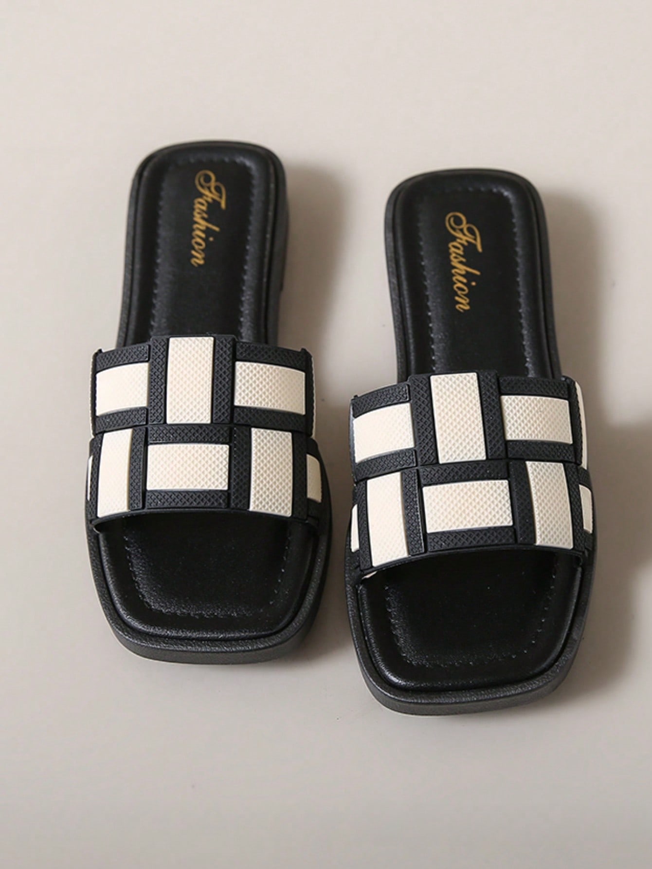 In Black and White Women Sandals