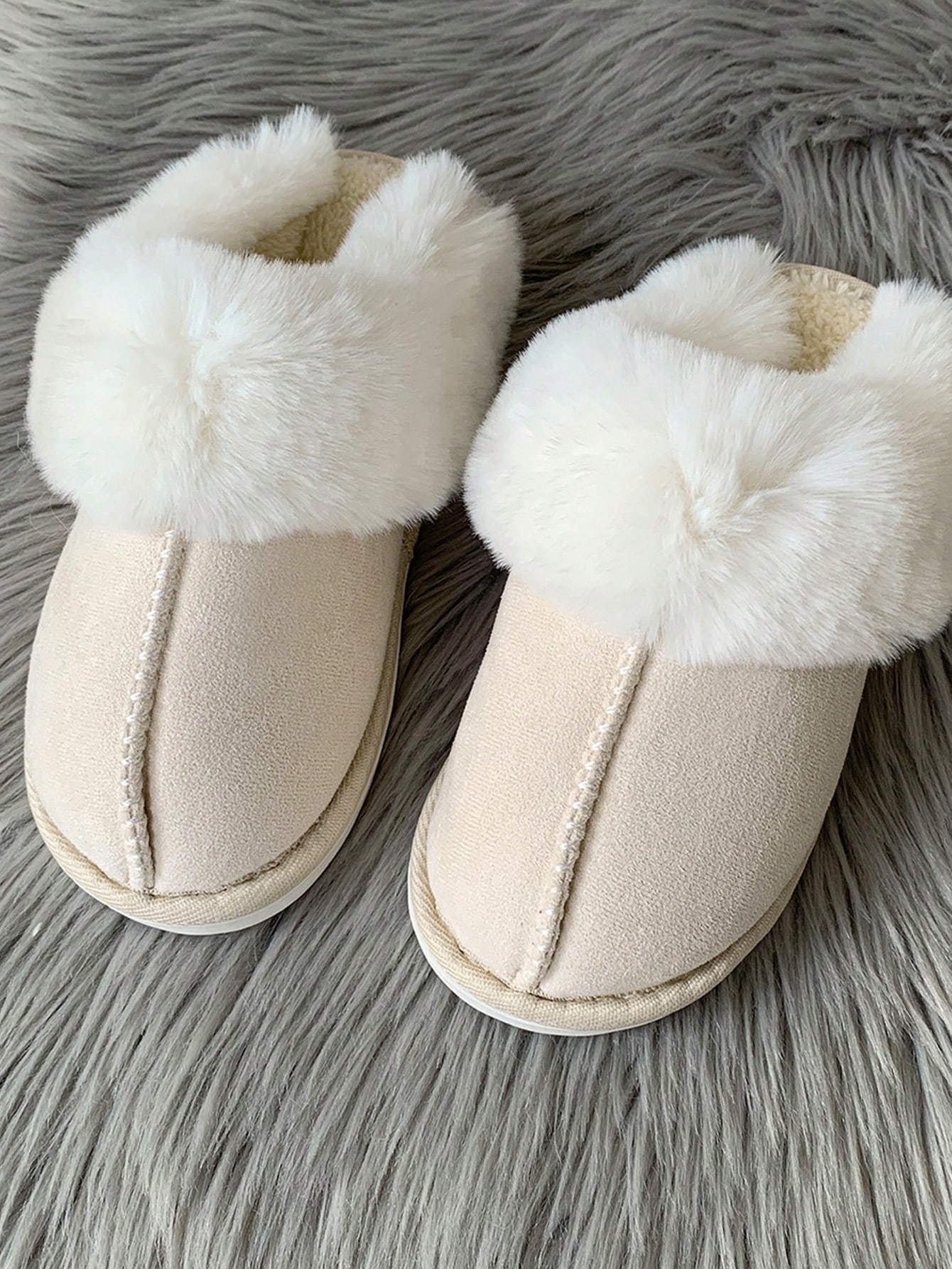 In Beige Women Home Slippers