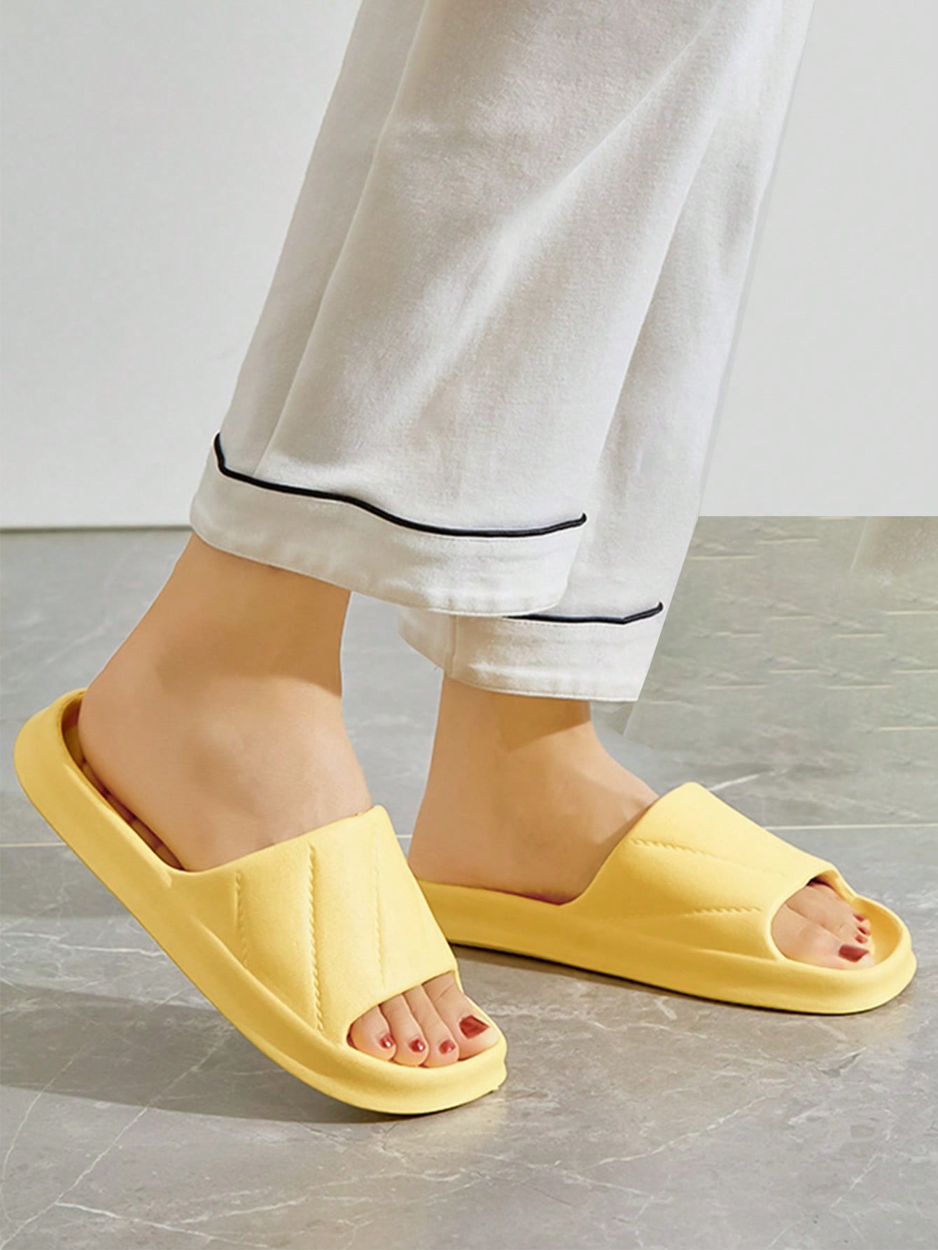 In Yellow Women Slippers