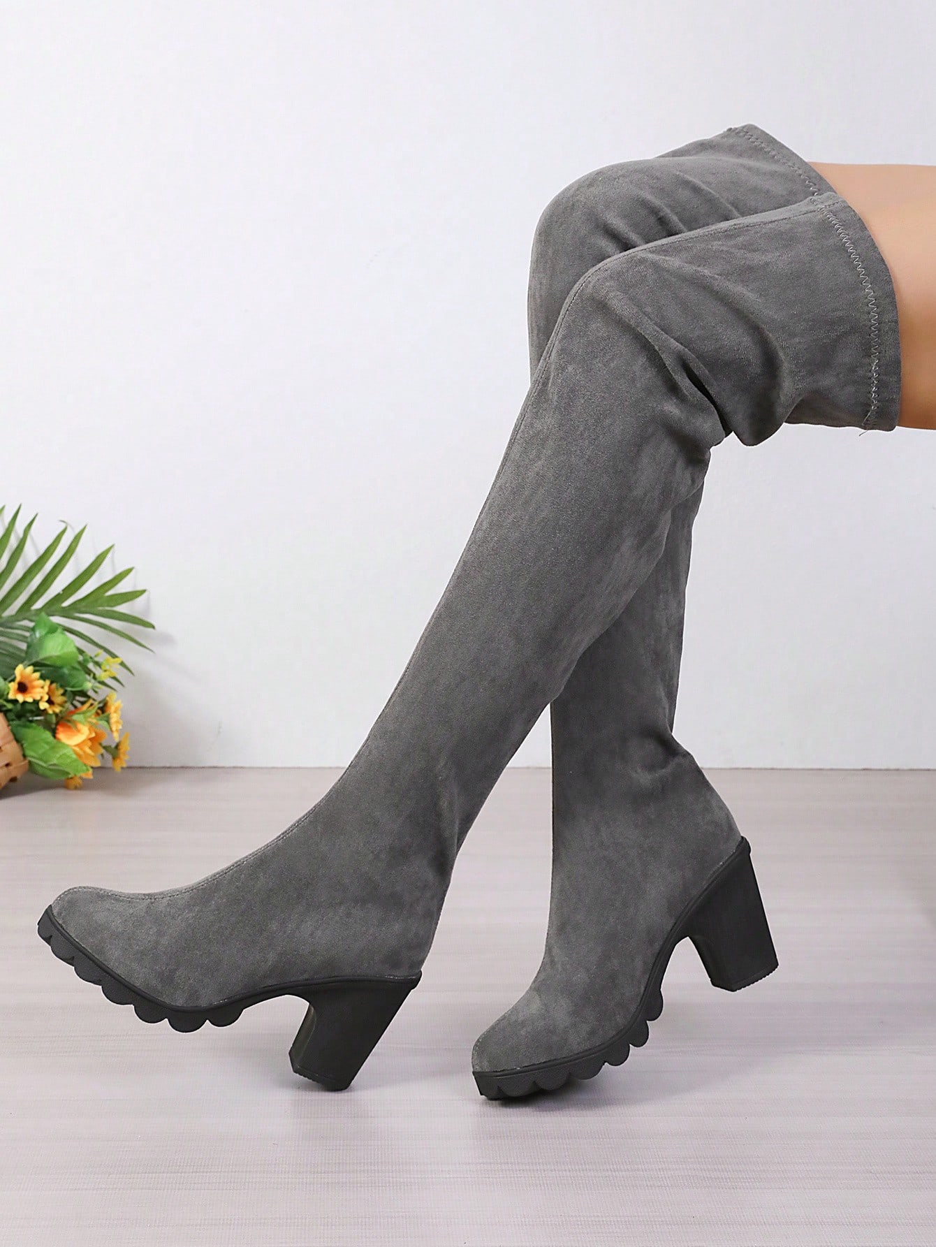 In Grey Women Fashion Boots