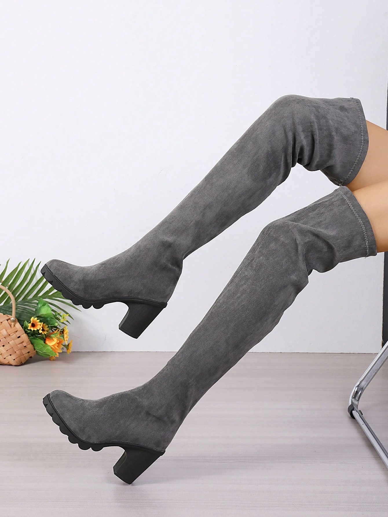 In Grey Women Fashion Boots