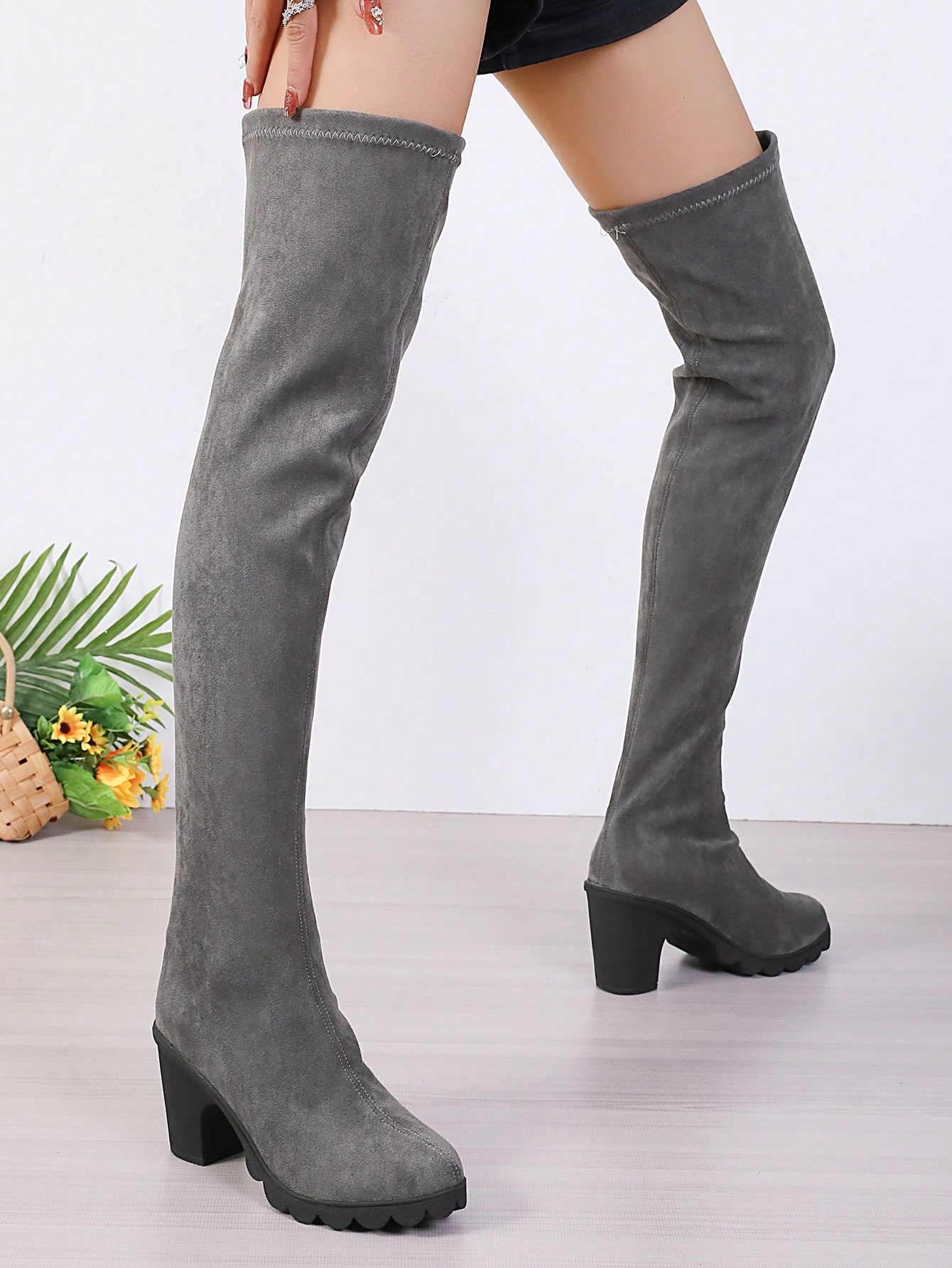 In Grey Women Fashion Boots