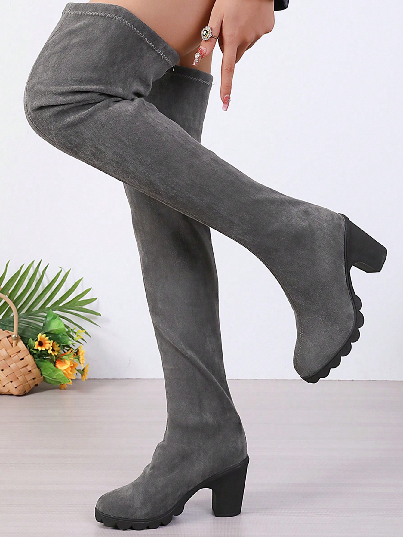 In Grey Women Fashion Boots