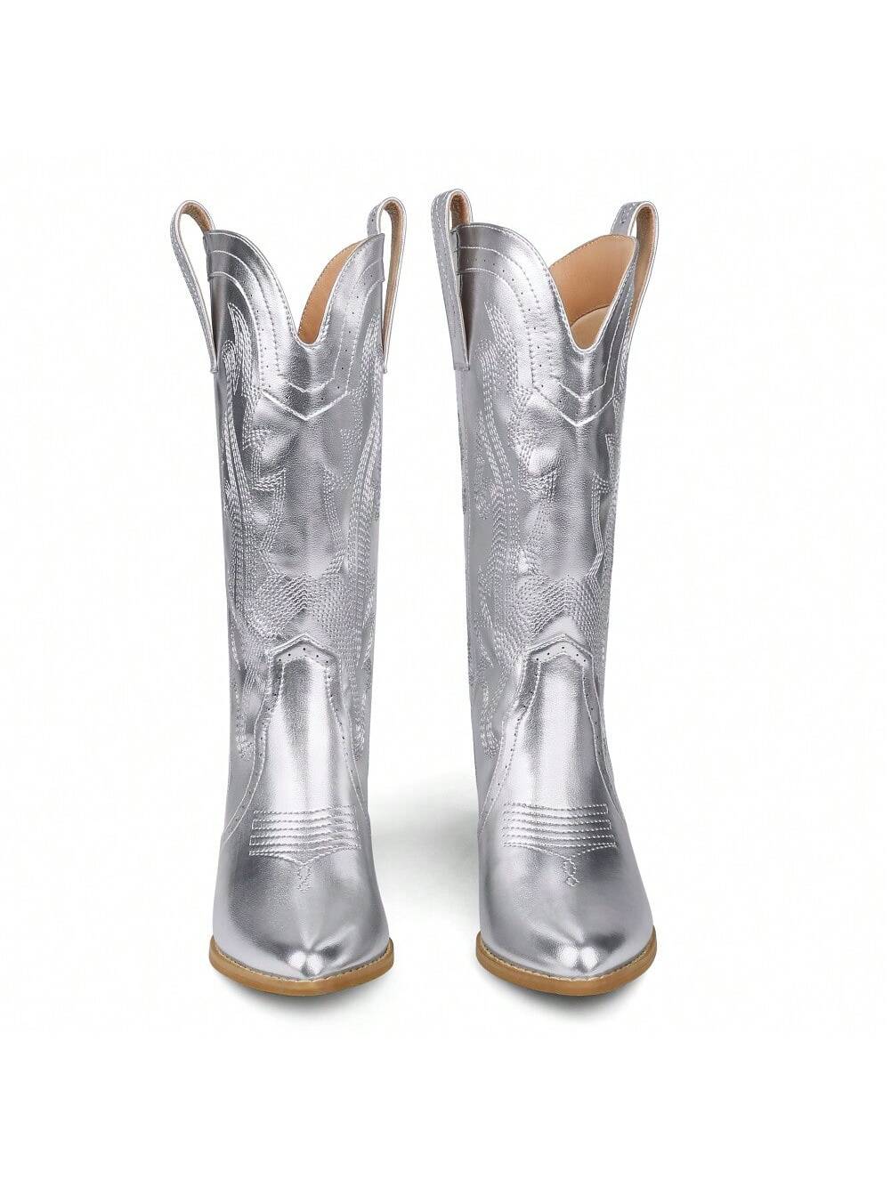 In Silver Women Fashion Boots