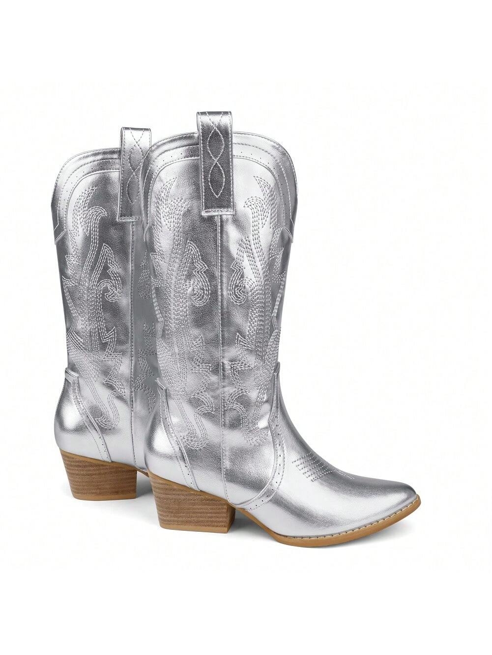 In Silver Women Fashion Boots