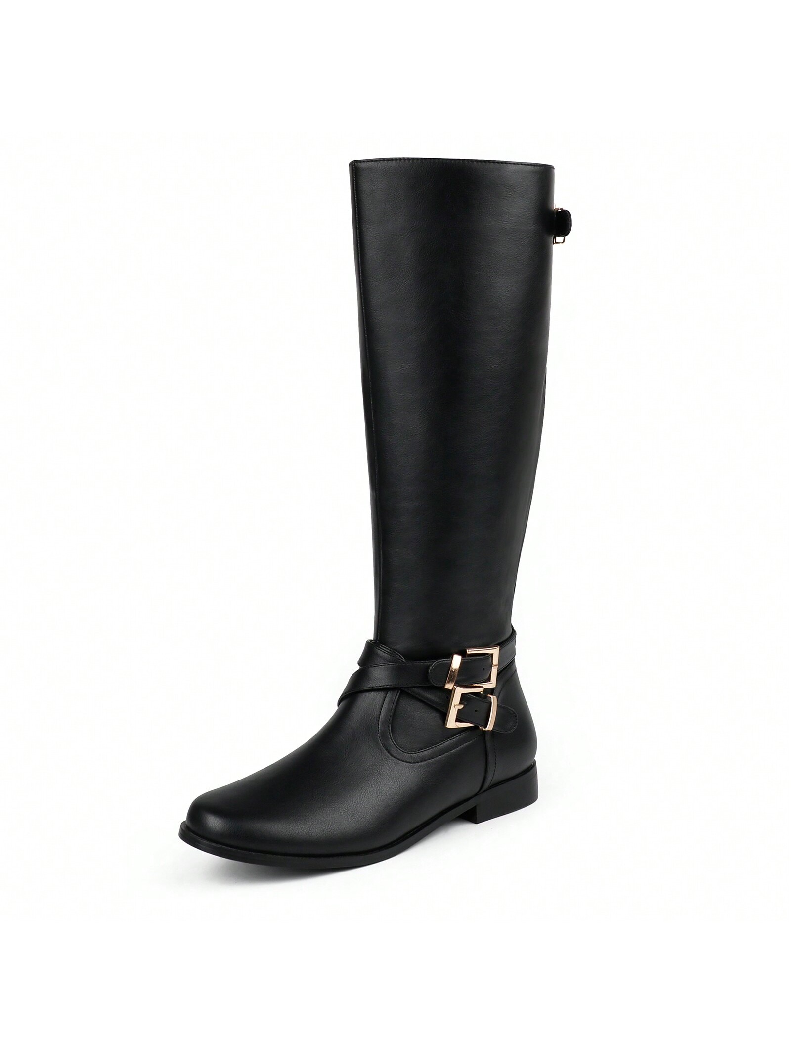 In Black Women Knee-High Boots