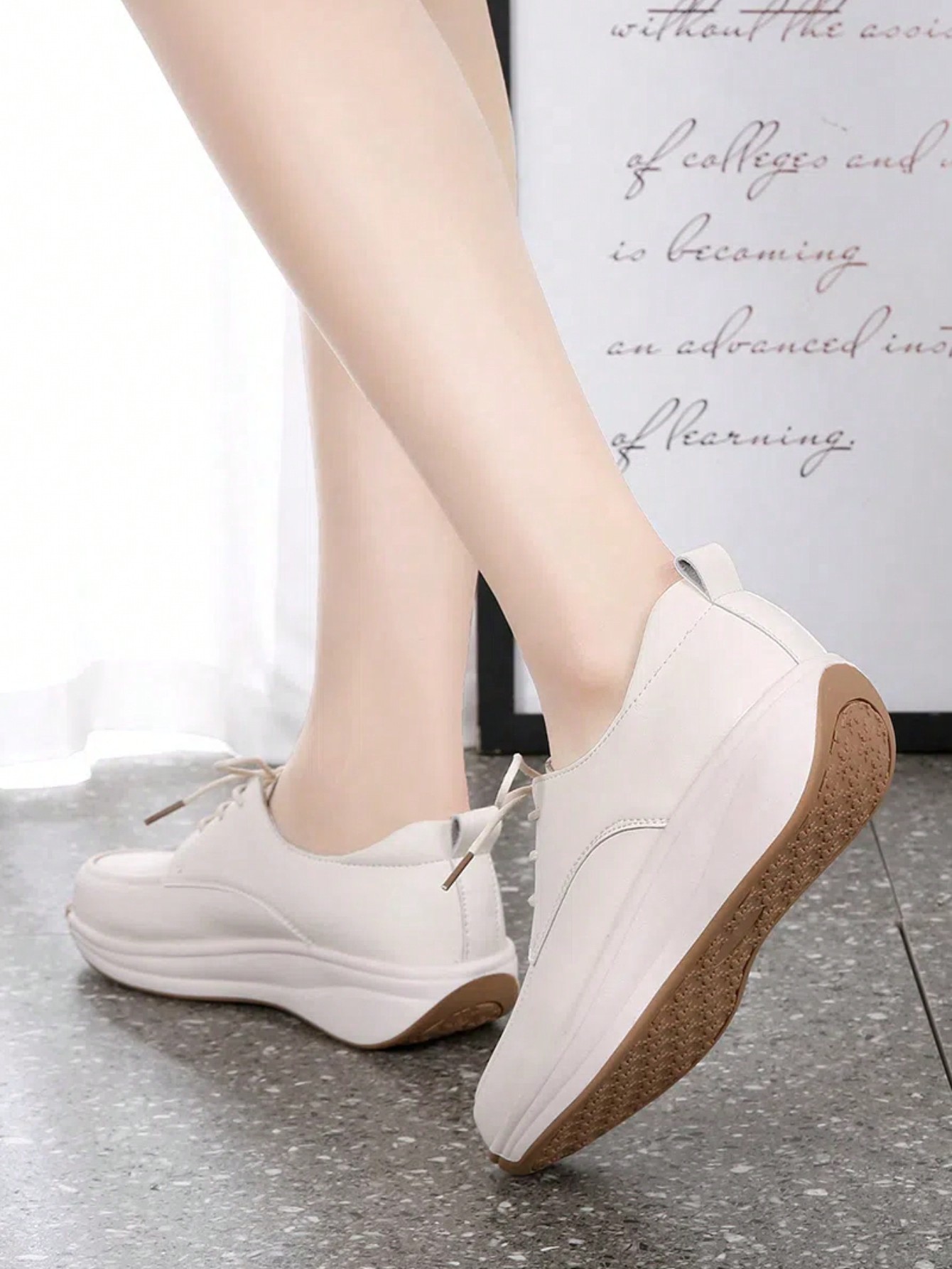 In Beige Women Wedges & Flatform