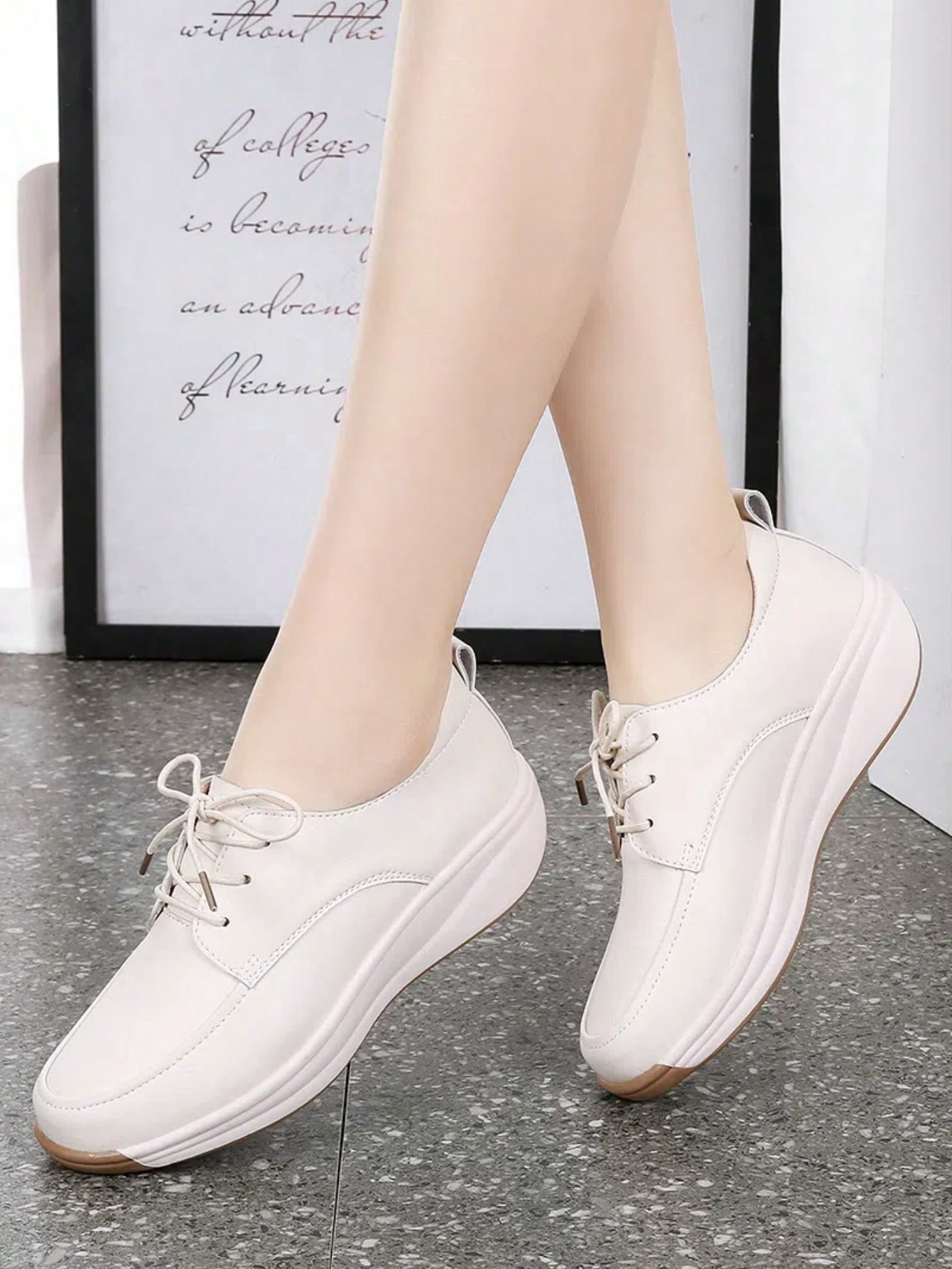 In Beige Women Wedges & Flatform