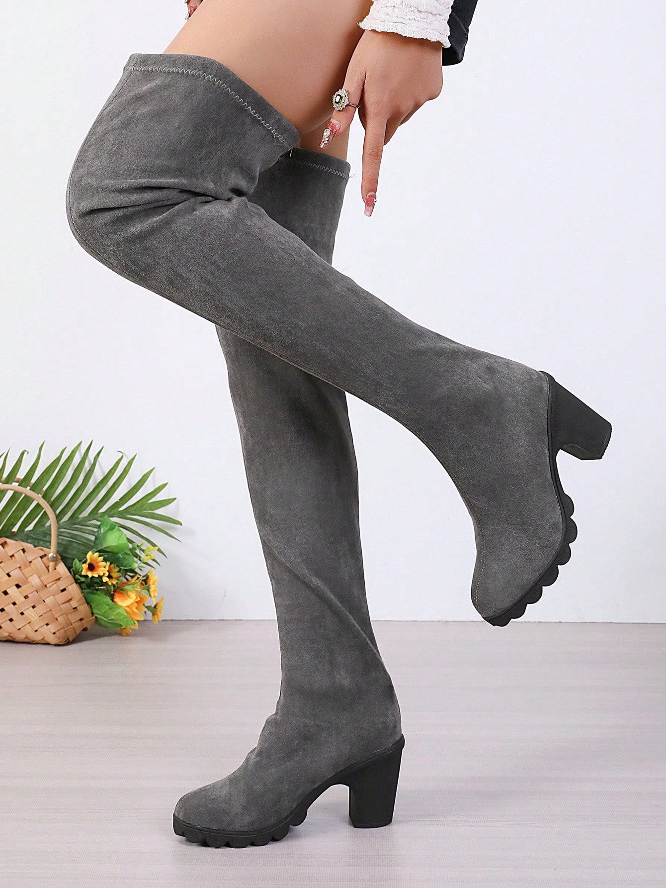 In Grey Women Fashion Boots