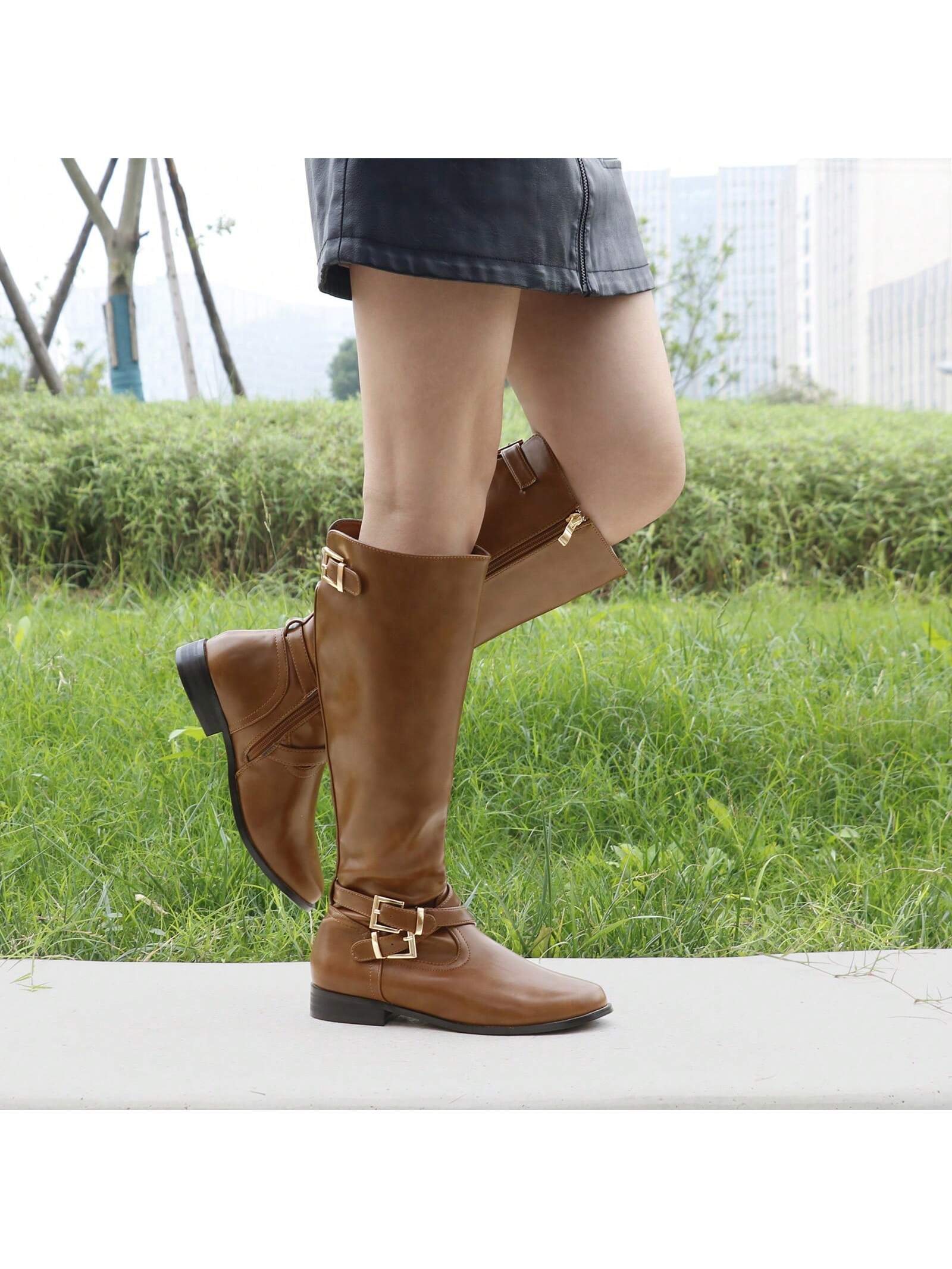 In Brown Women Knee-High Boots