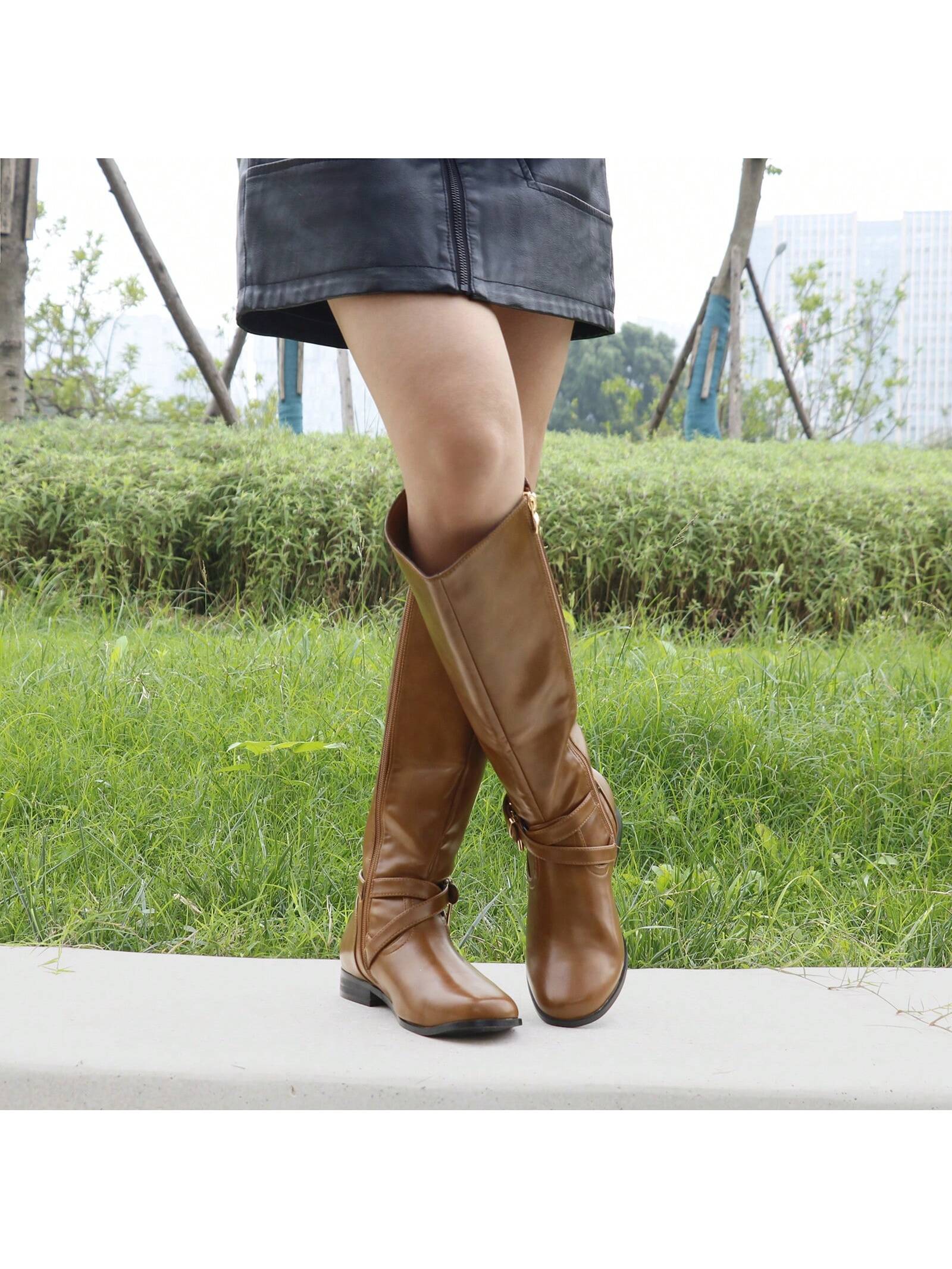 In Brown Women Knee-High Boots