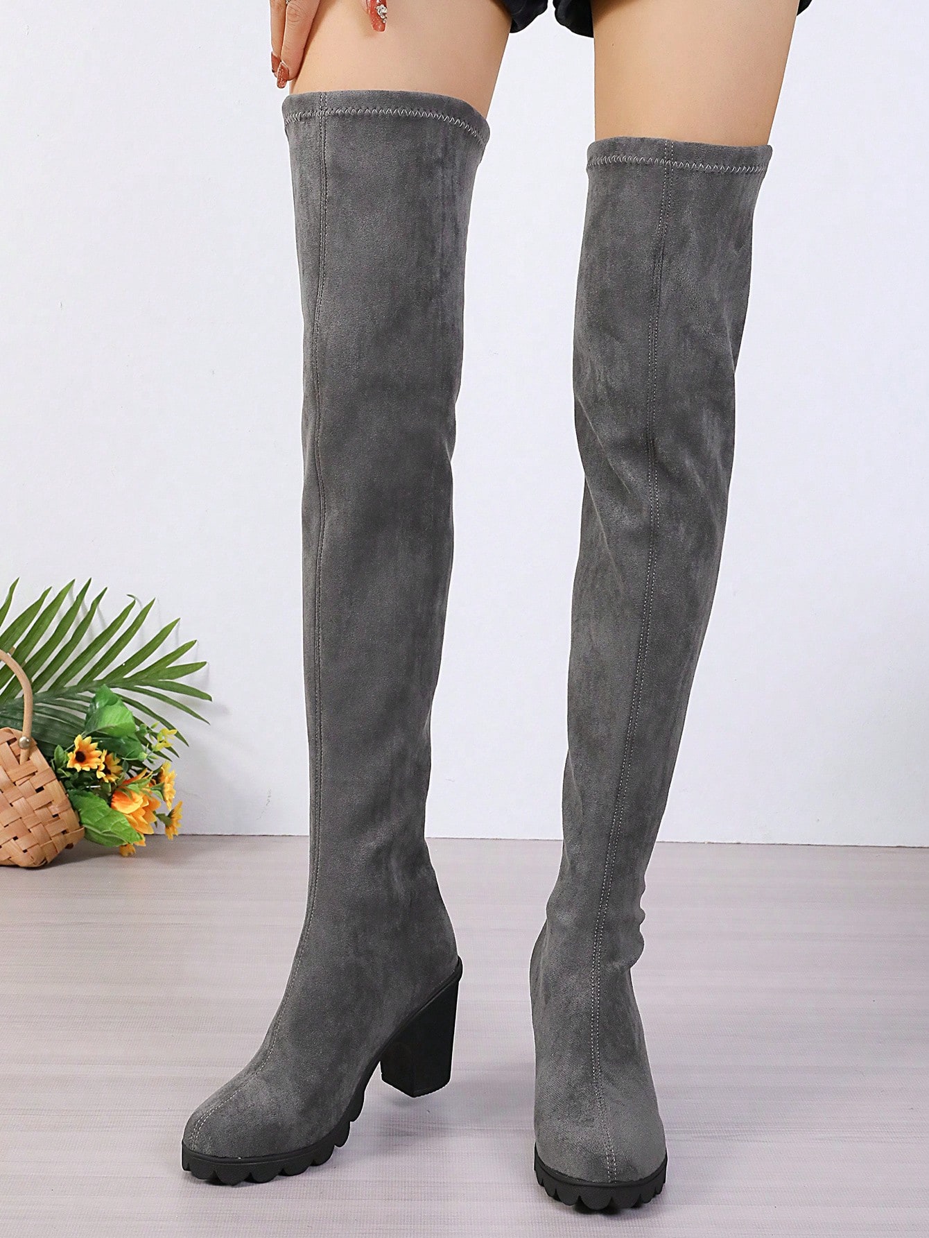 In Grey Women Fashion Boots