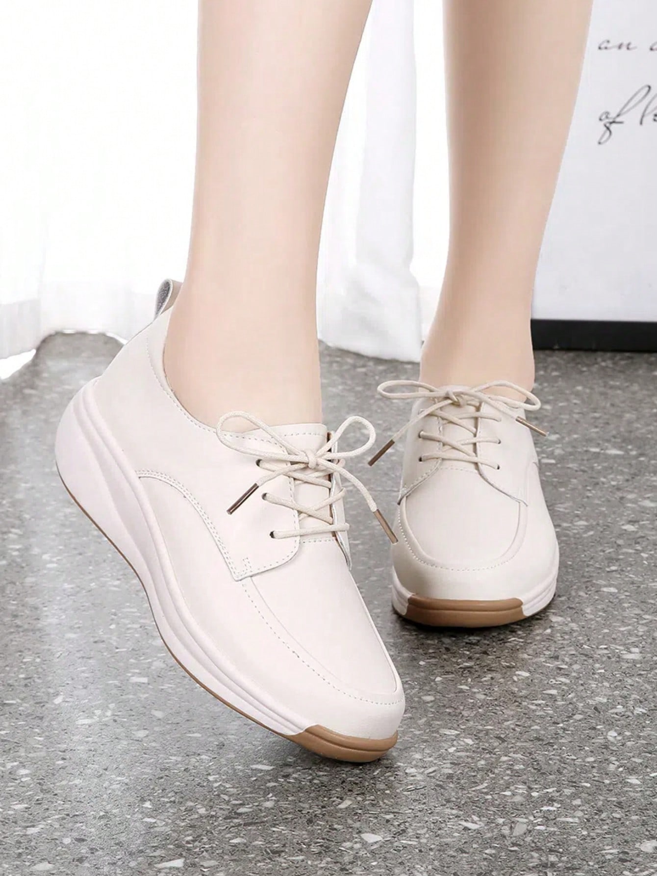 In Beige Women Wedges & Flatform