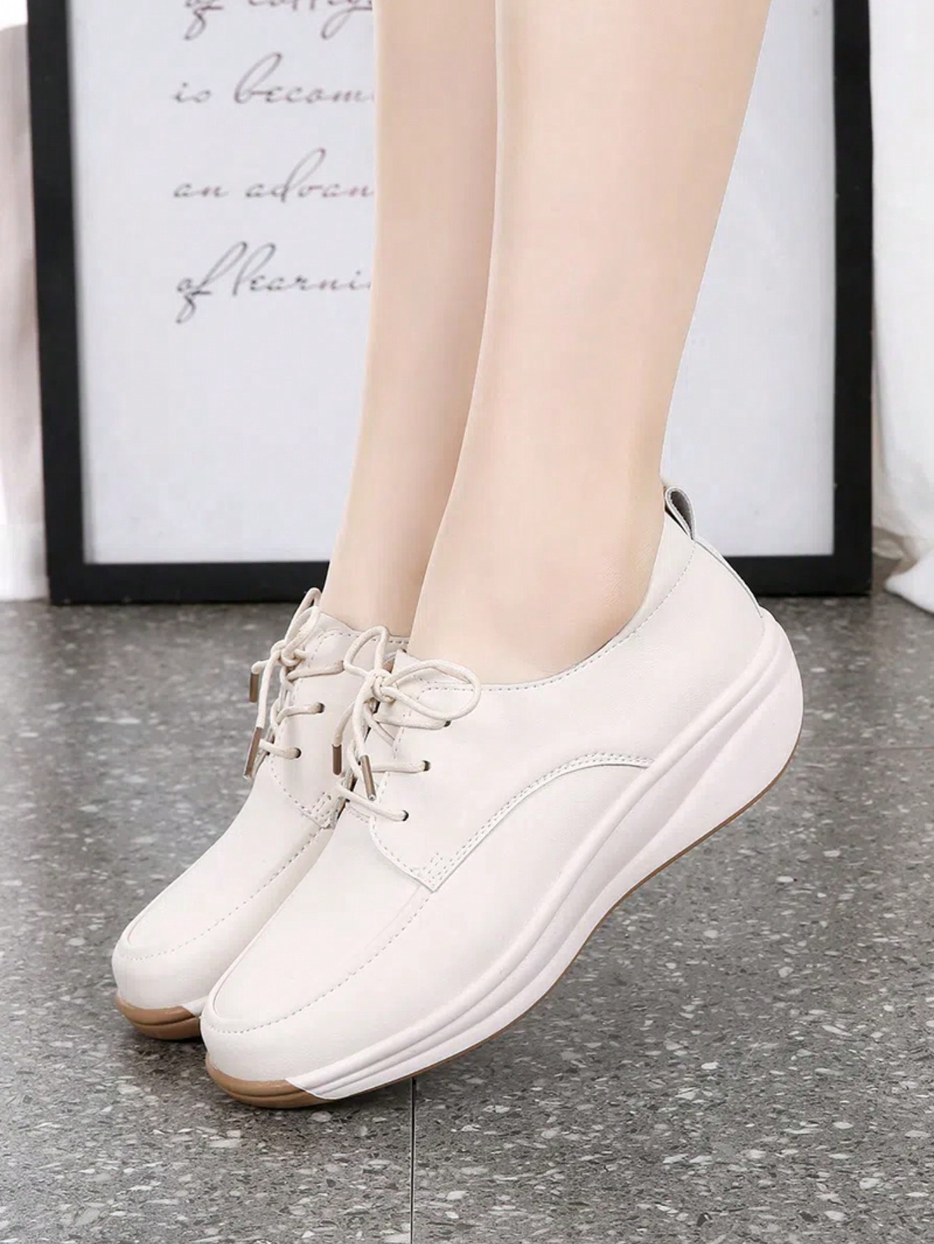 In Beige Women Wedges & Flatform