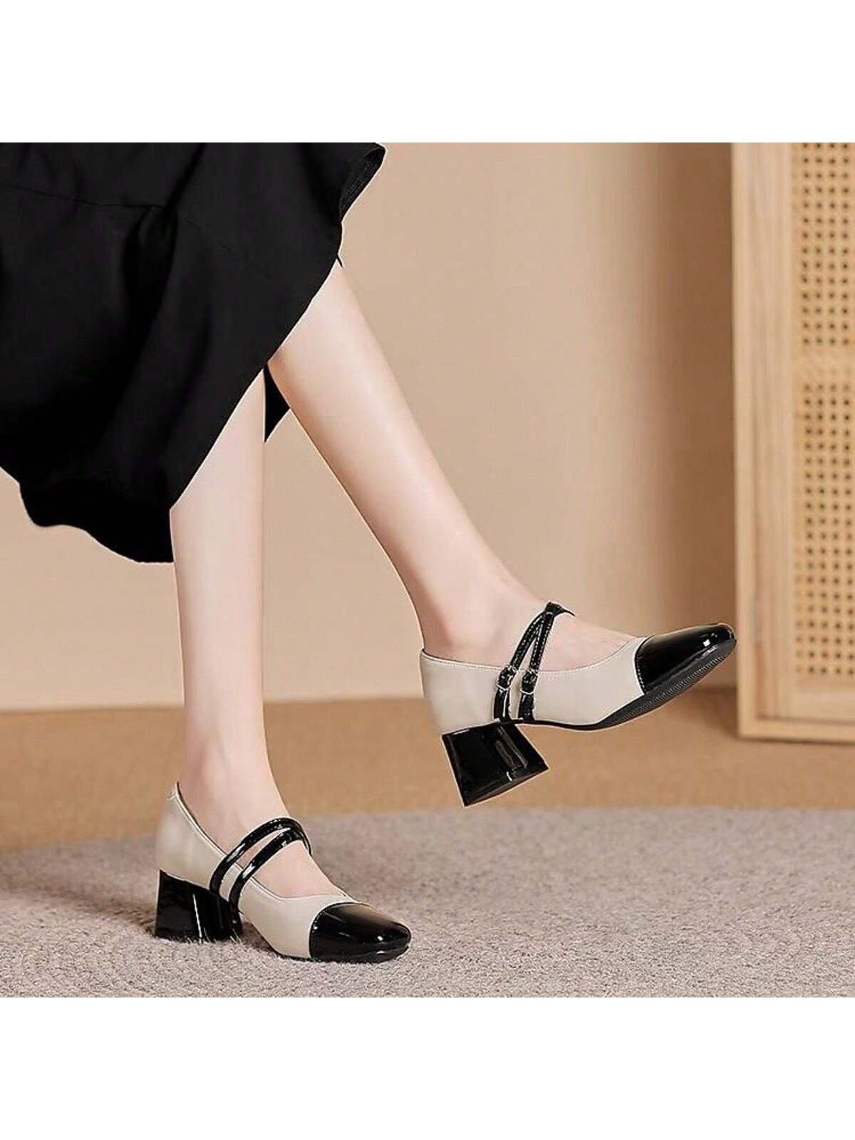 In Black and White Women Pumps