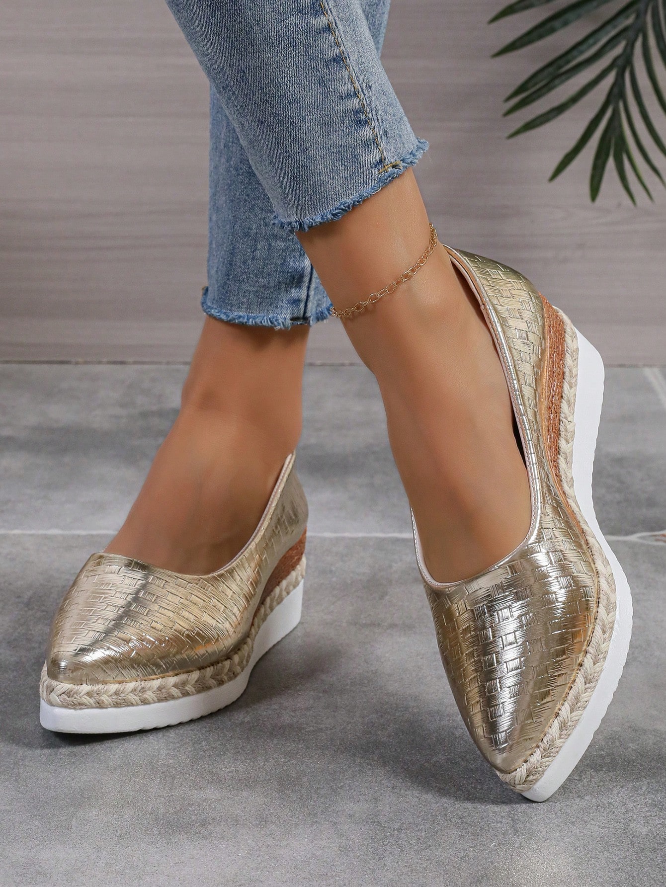 In Gold Women Wedges & Flatform