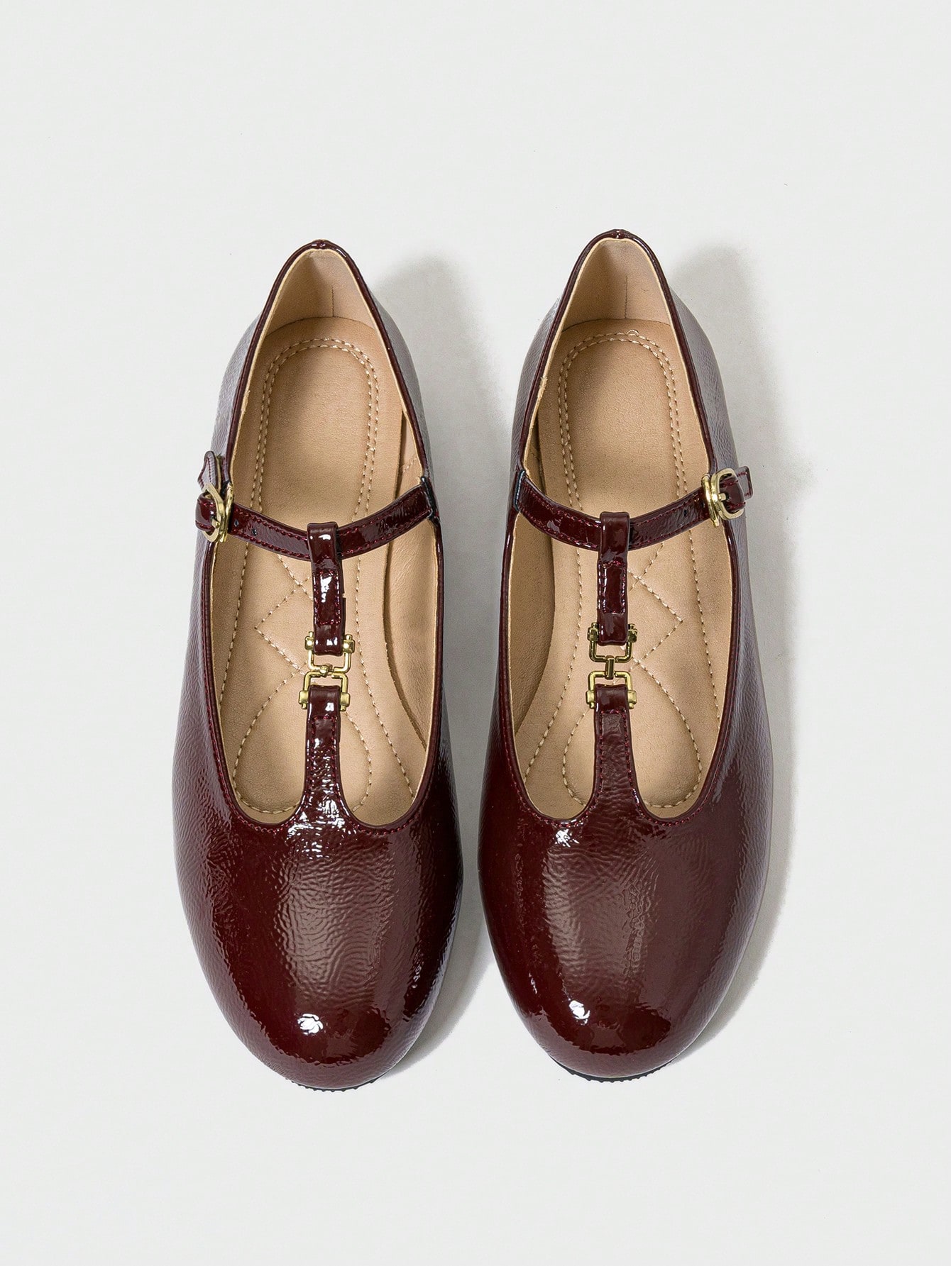 In Burgundy Women Flats