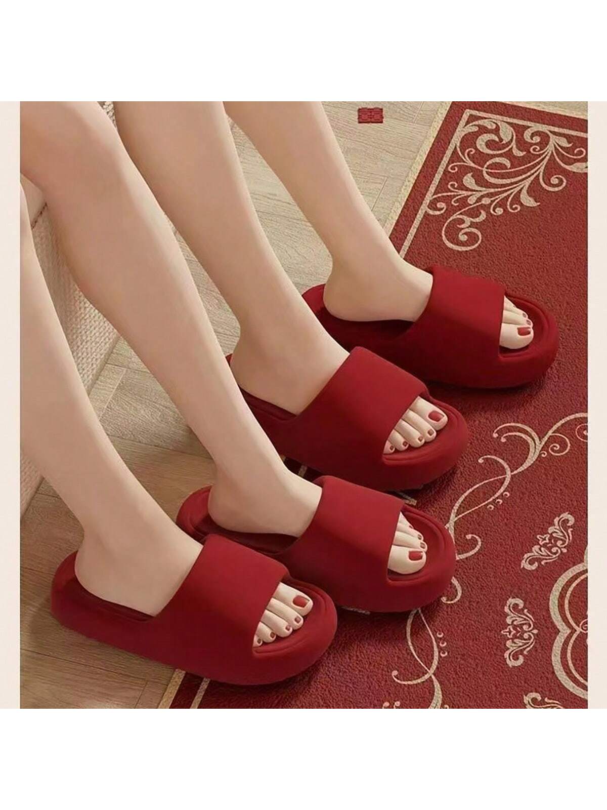 In Red Women Home Slippers