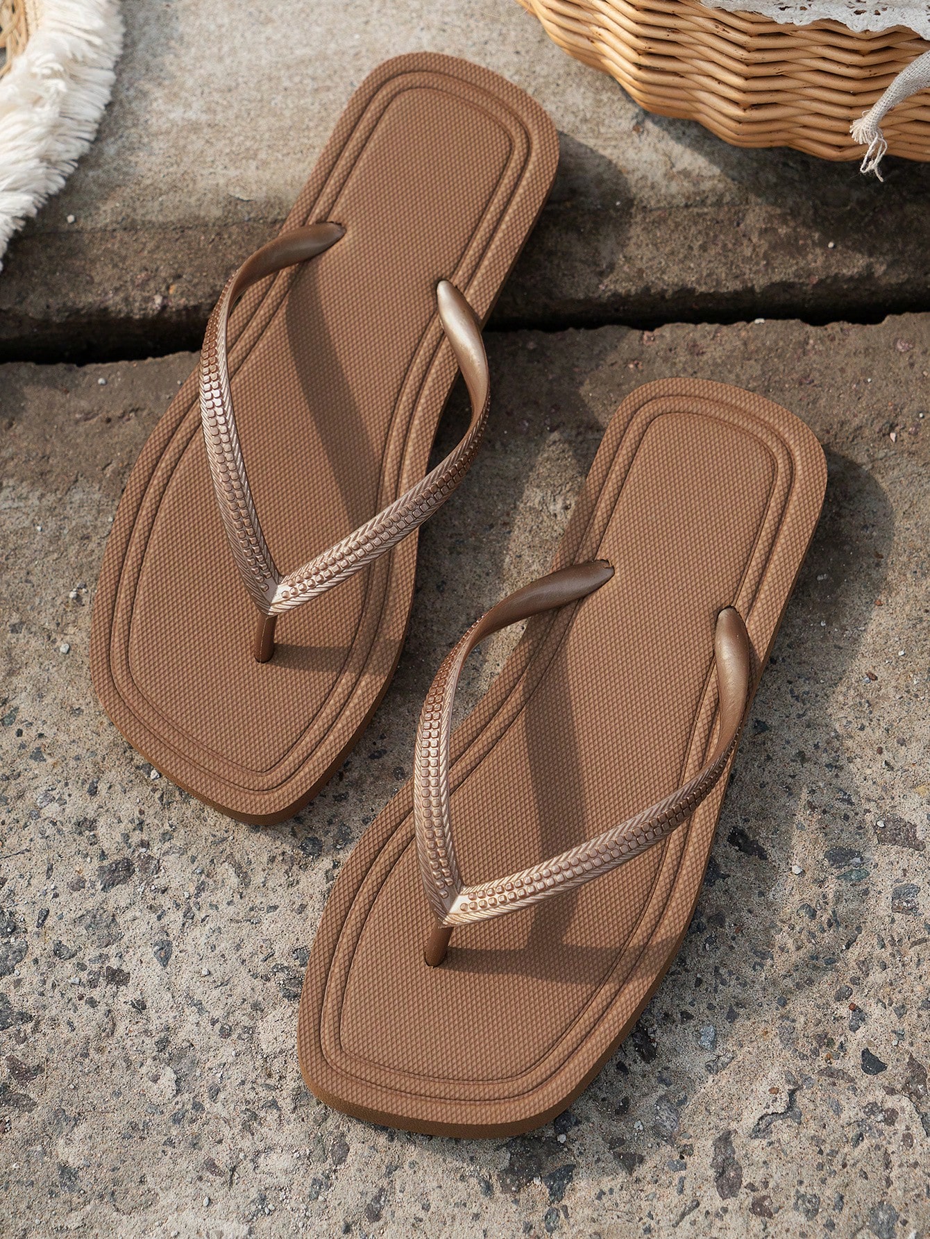 In Brown Women Flip-Flops