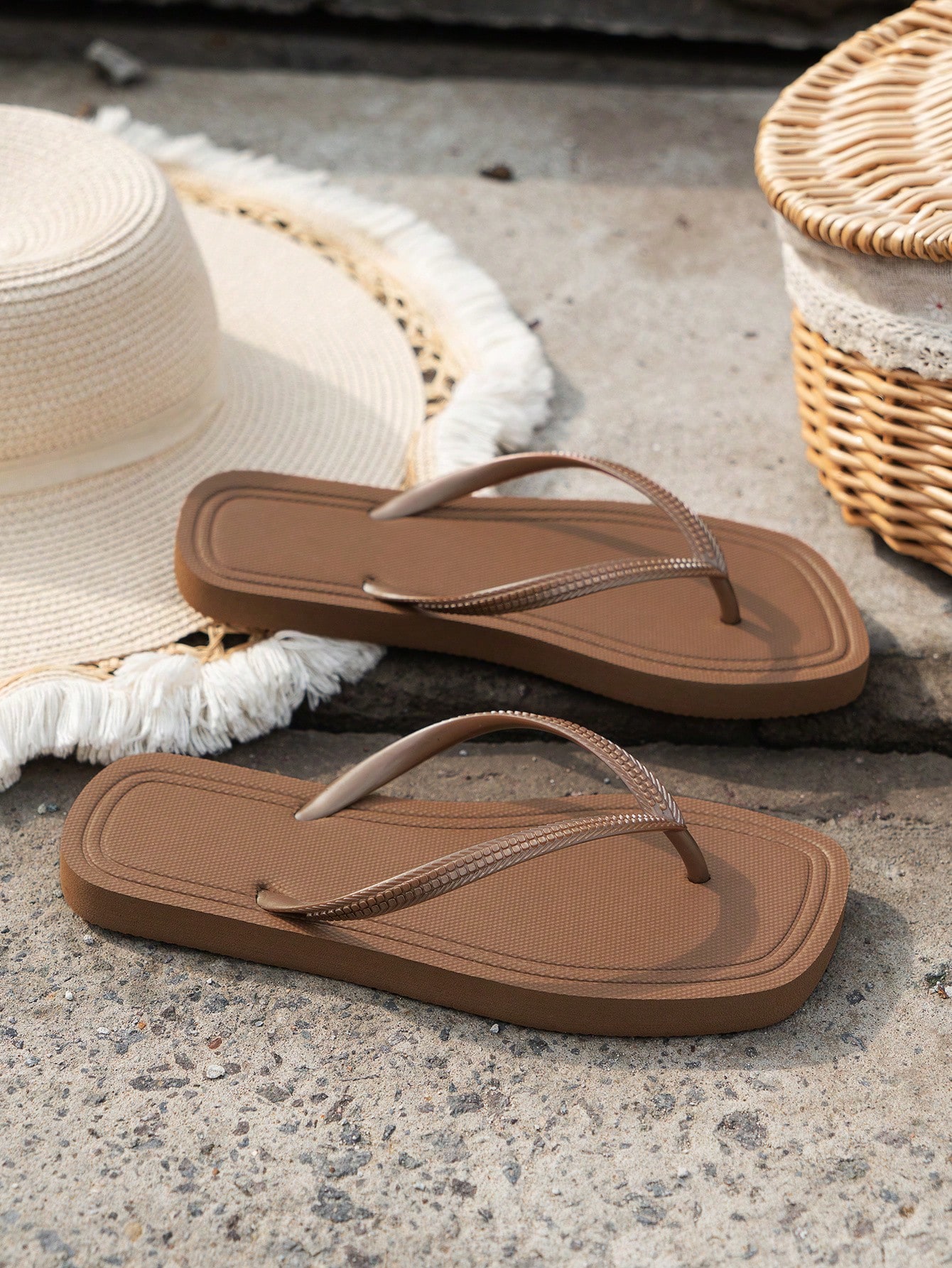 In Brown Women Flip-Flops