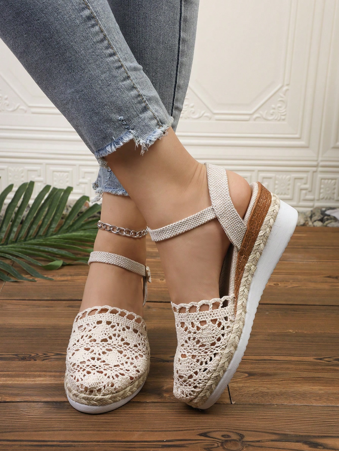 In Beige Women Wedges & Flatform