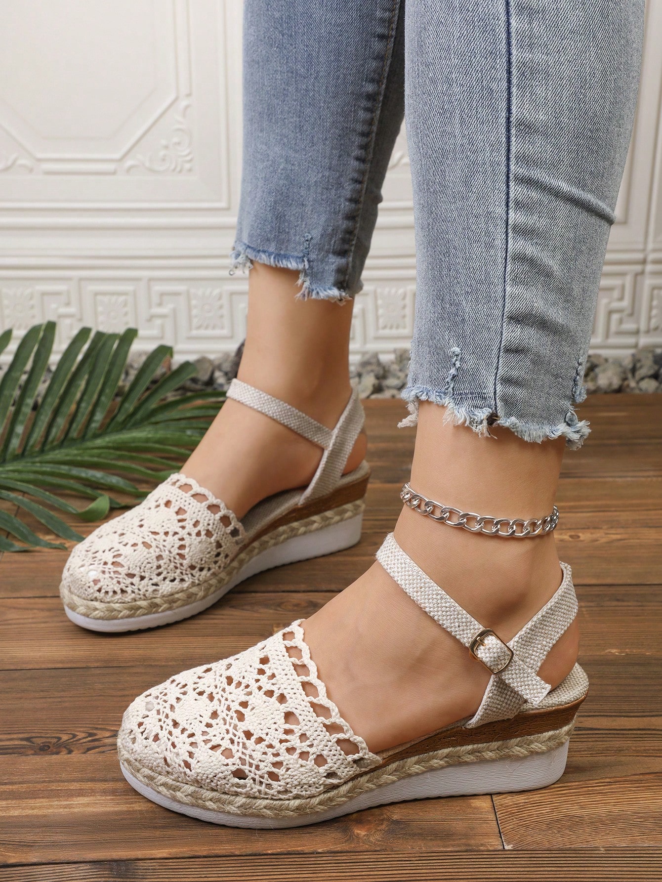 In Beige Women Wedges & Flatform