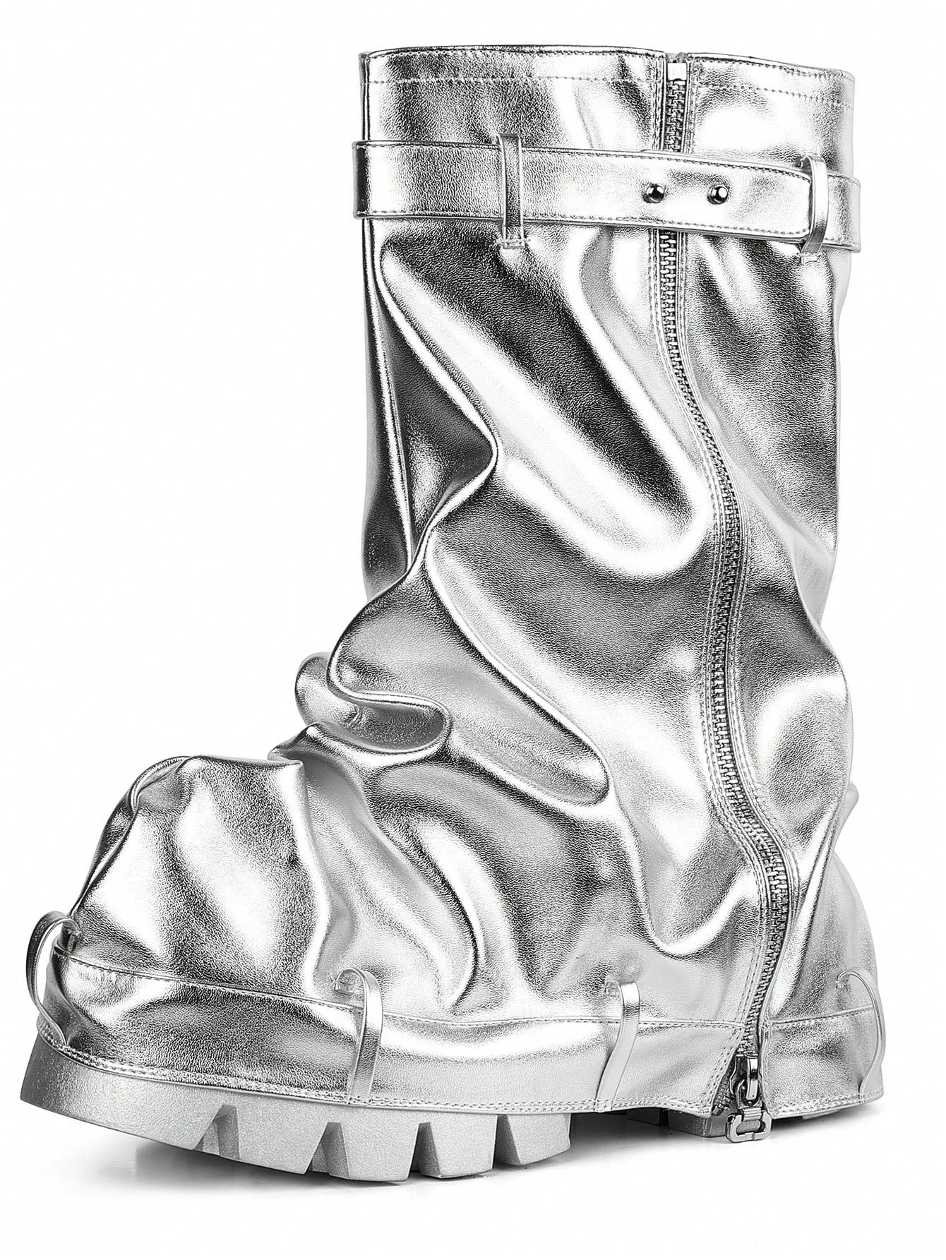 In Silver Women Fashion Boots