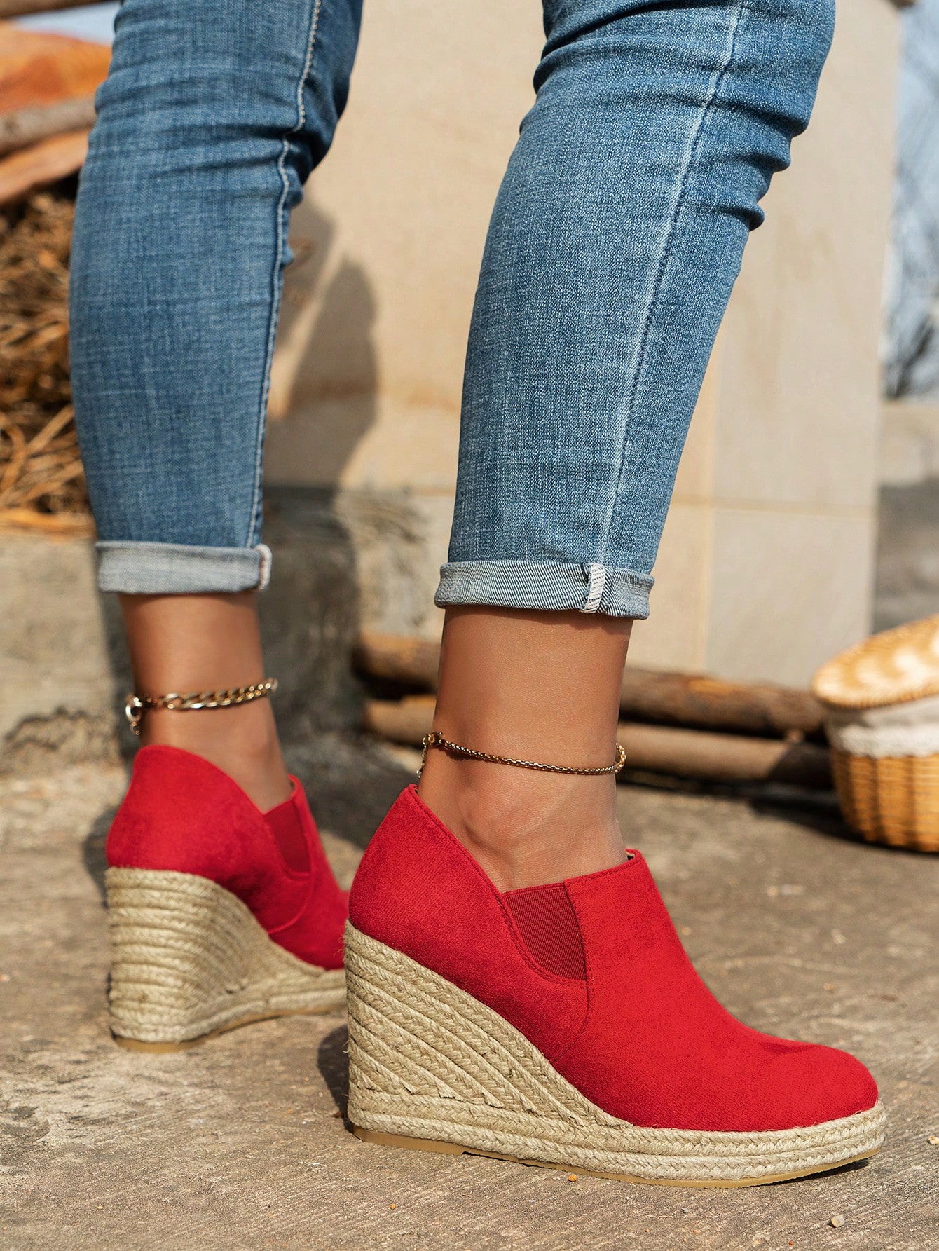 In Red Women Wedges & Flatform