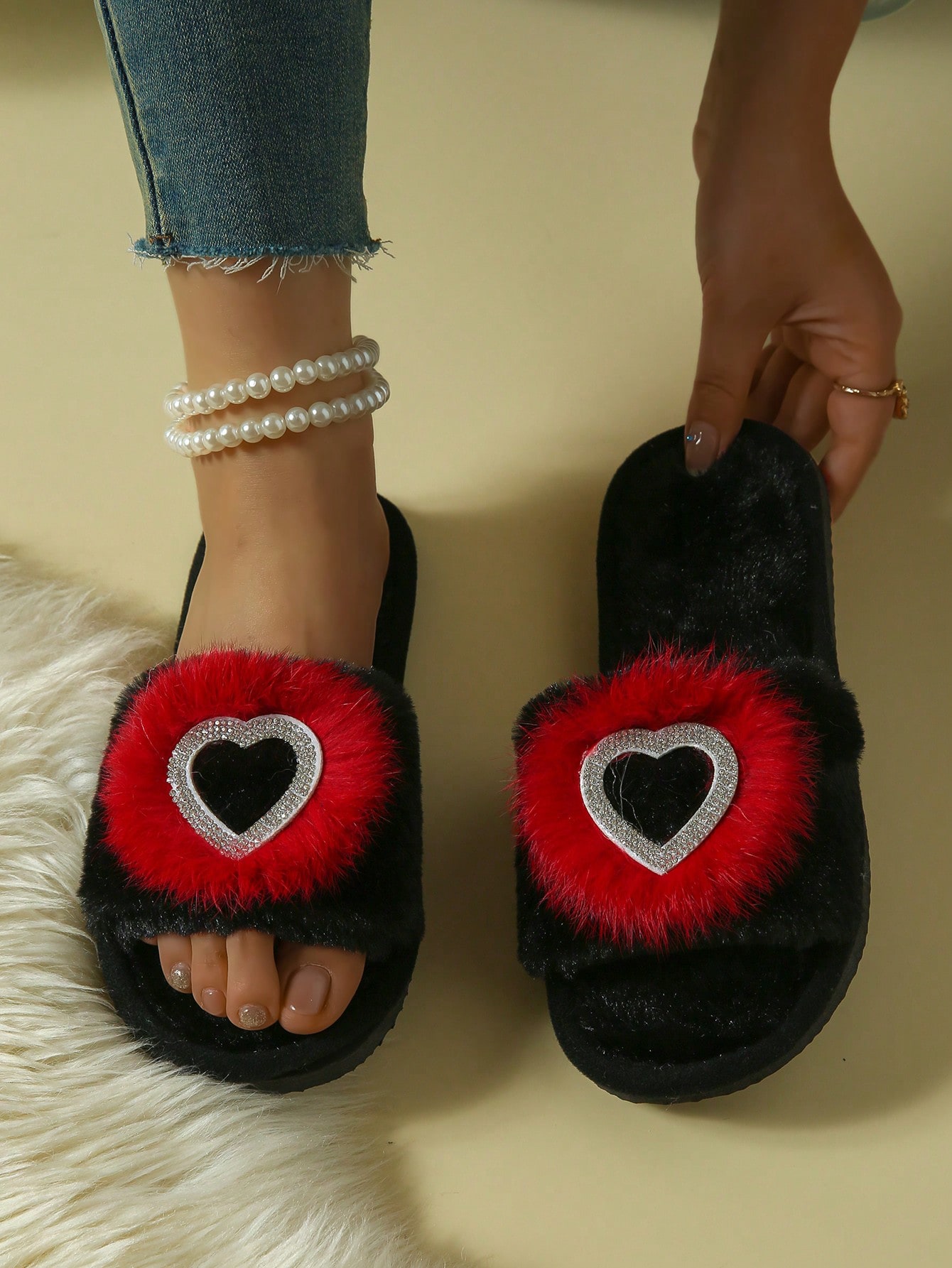 In Red Women Home Slippers