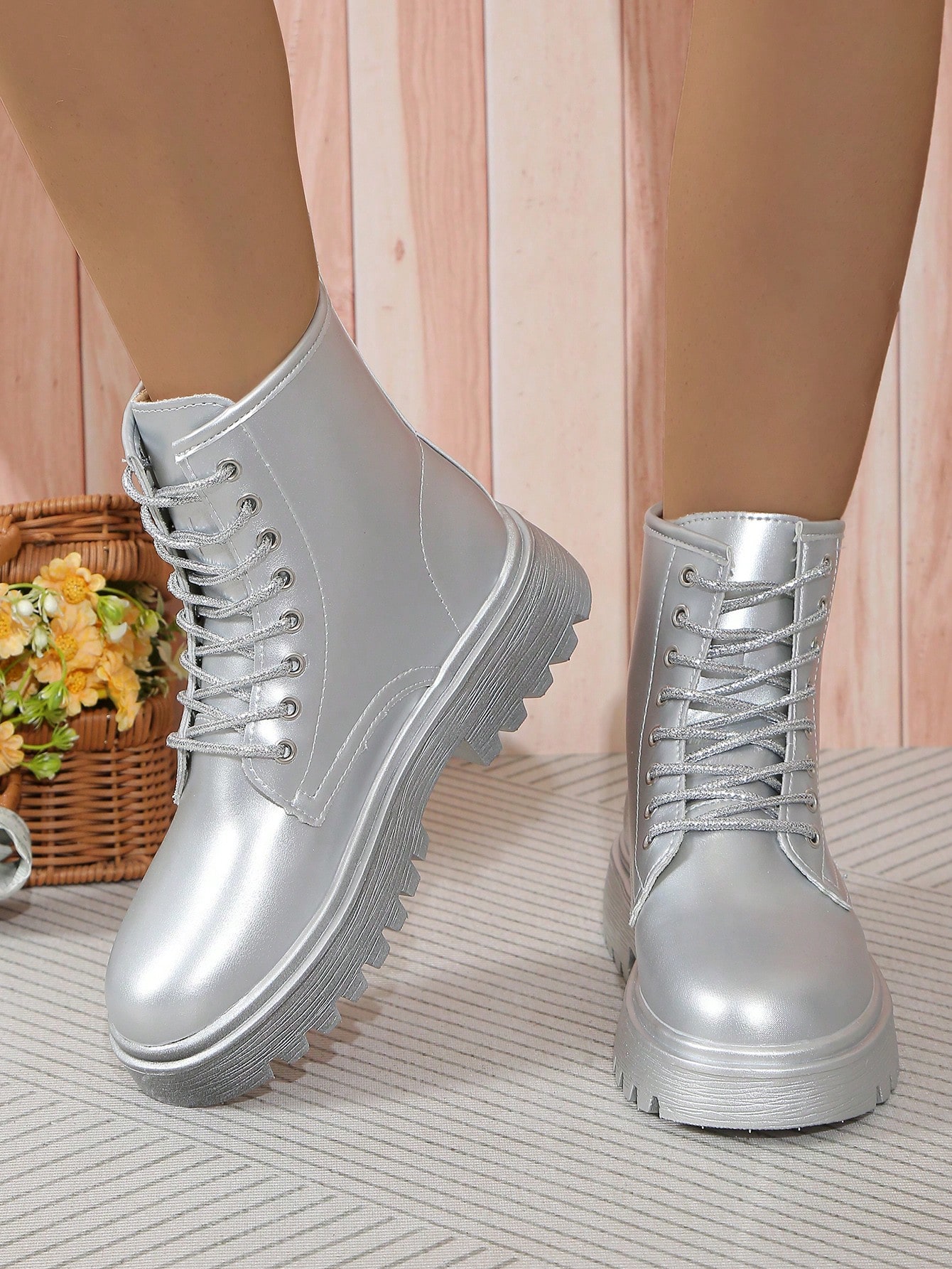 In Silver Women Ankle Boots & Booties