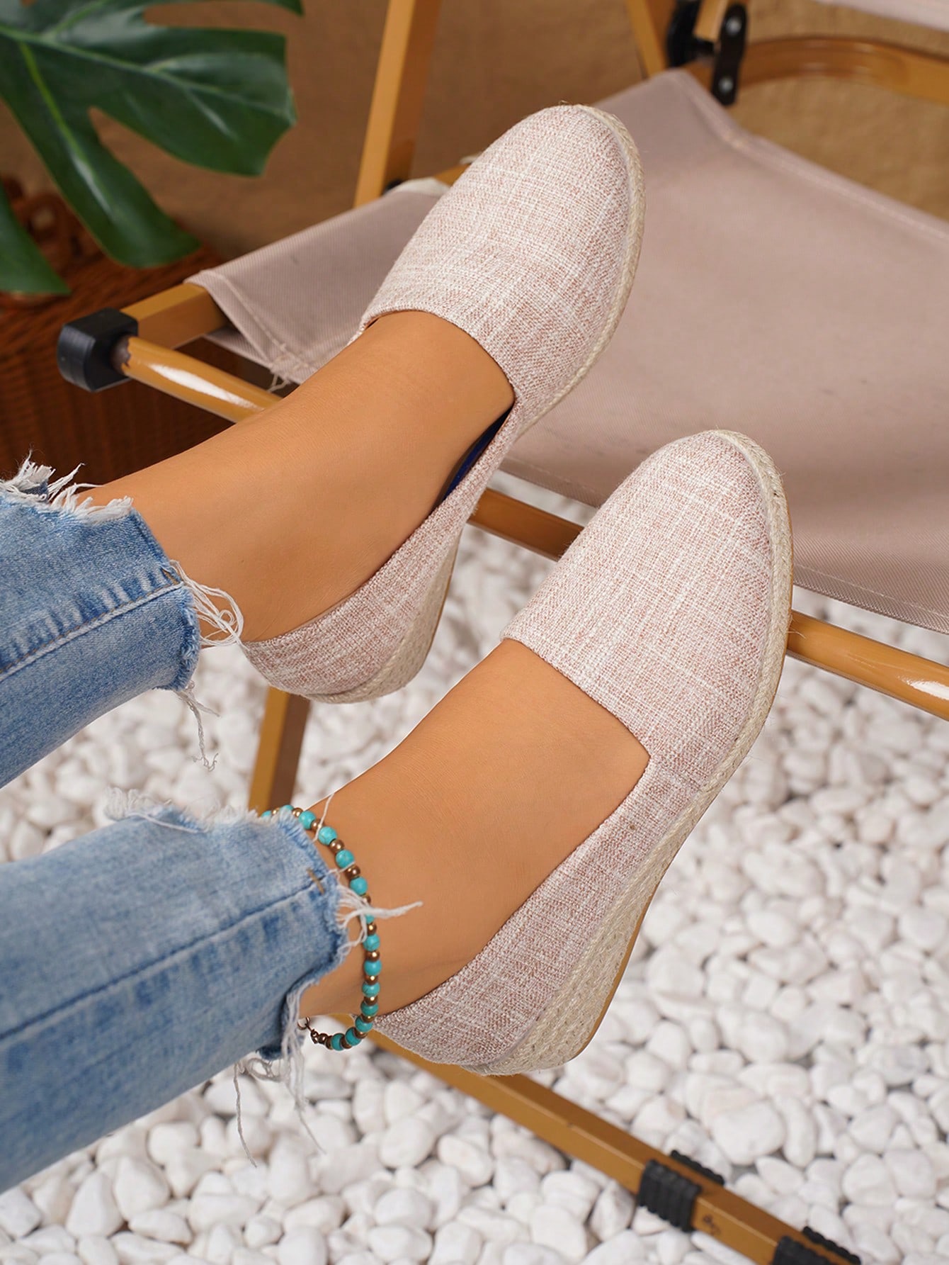 In Beige Women Wedges & Flatform