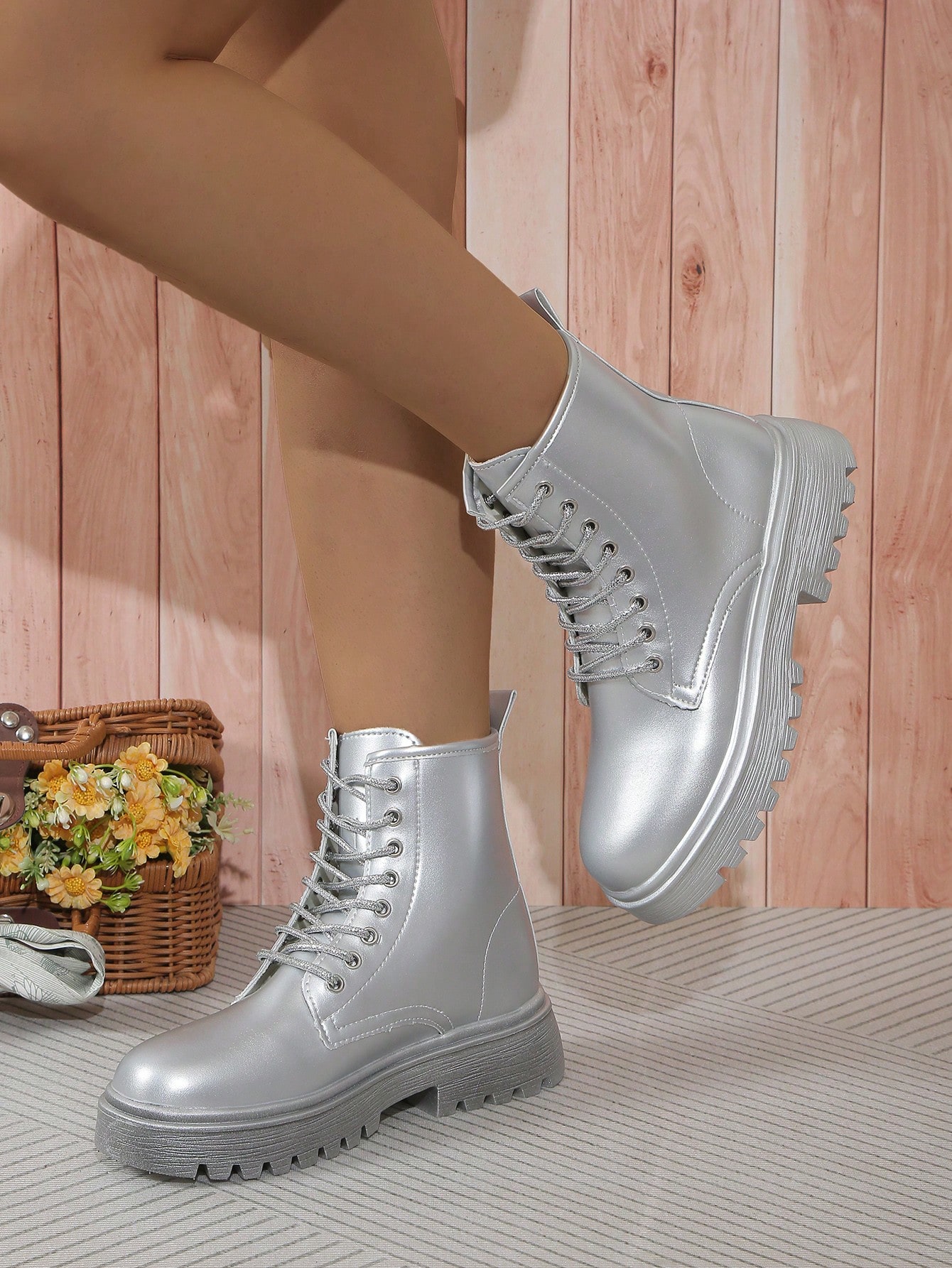 In Silver Women Ankle Boots & Booties