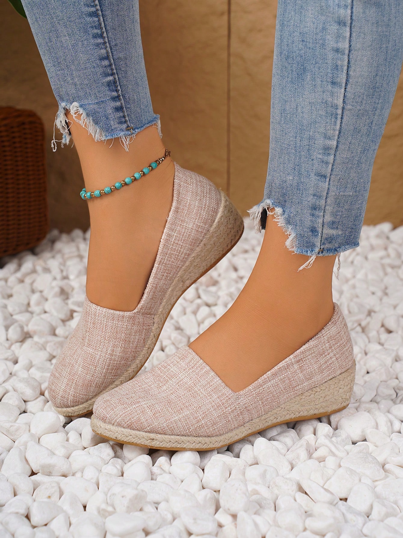 In Beige Women Wedges & Flatform