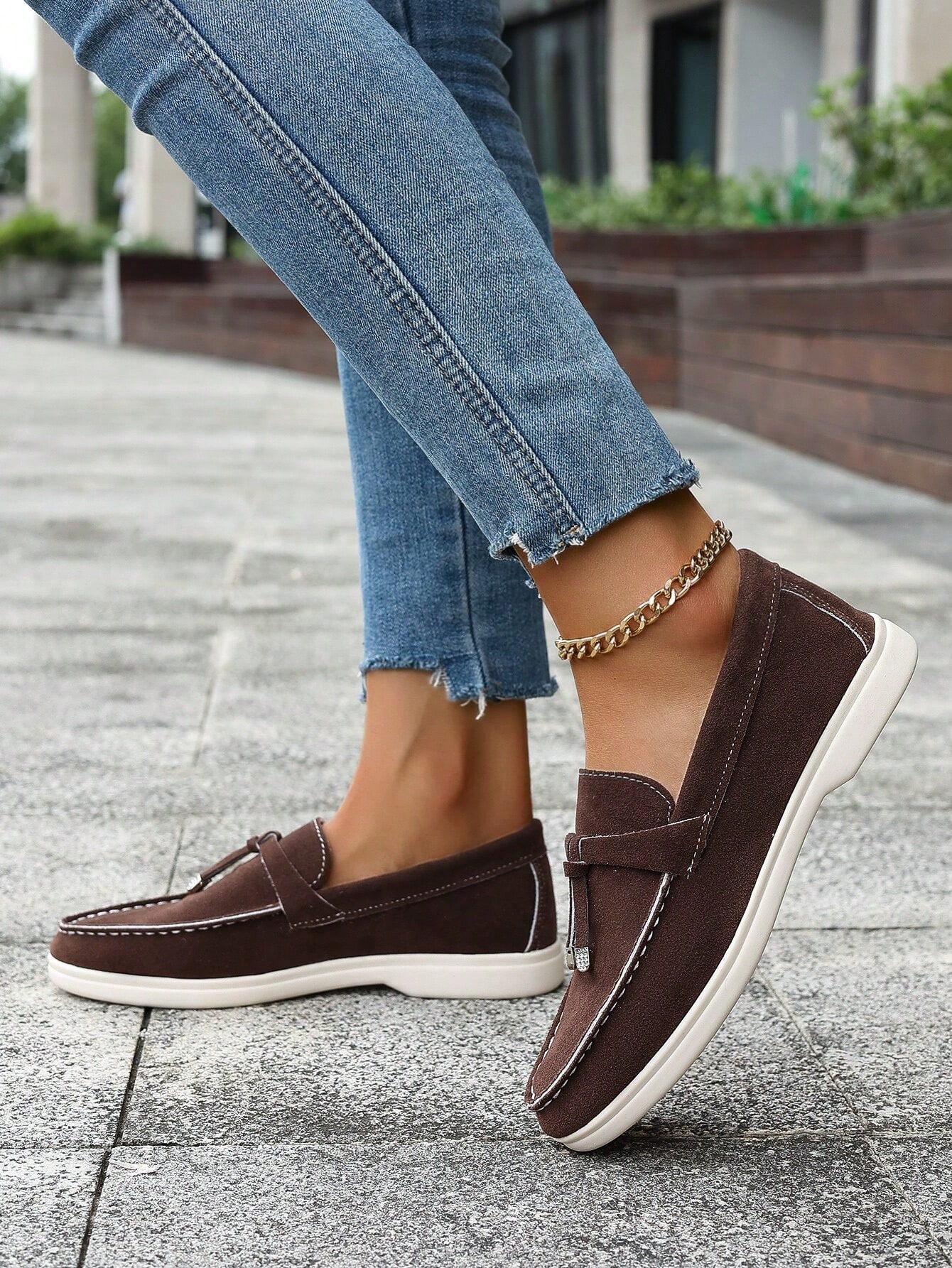 In Coffee Brown Women Flats