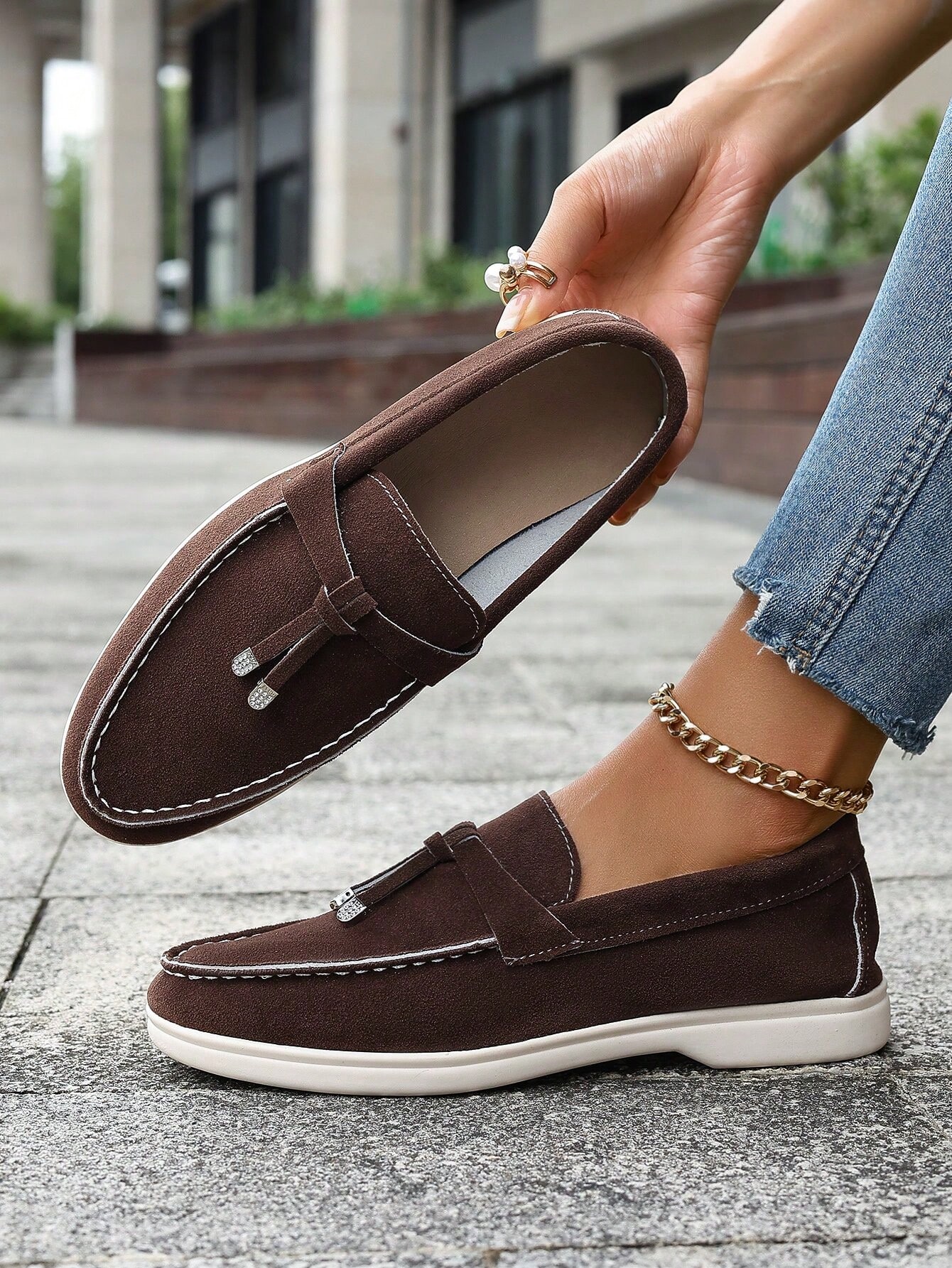 In Coffee Brown Women Flats