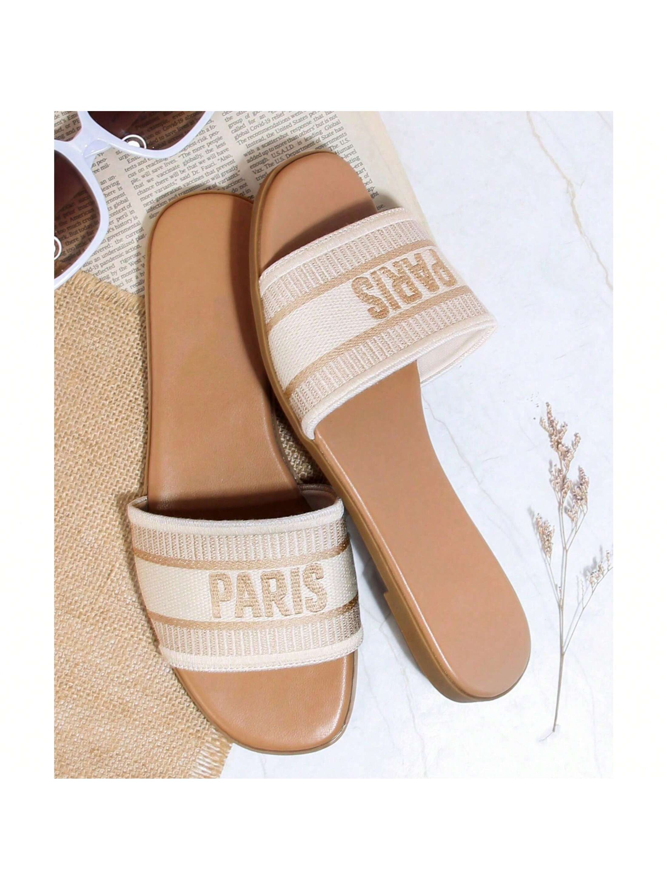 In Beige Women Home Slippers