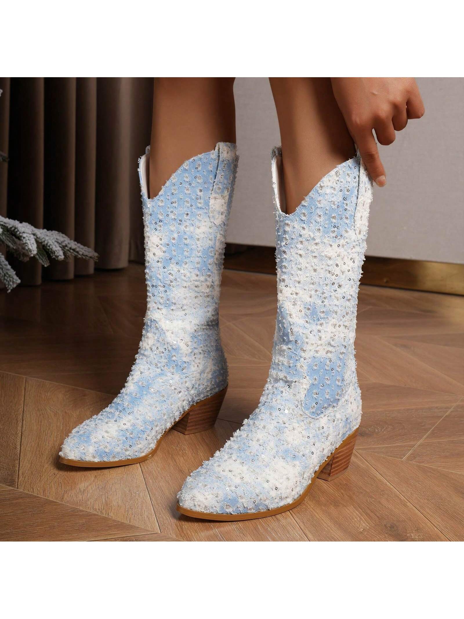 In Blue Women Mid-Calf Boots