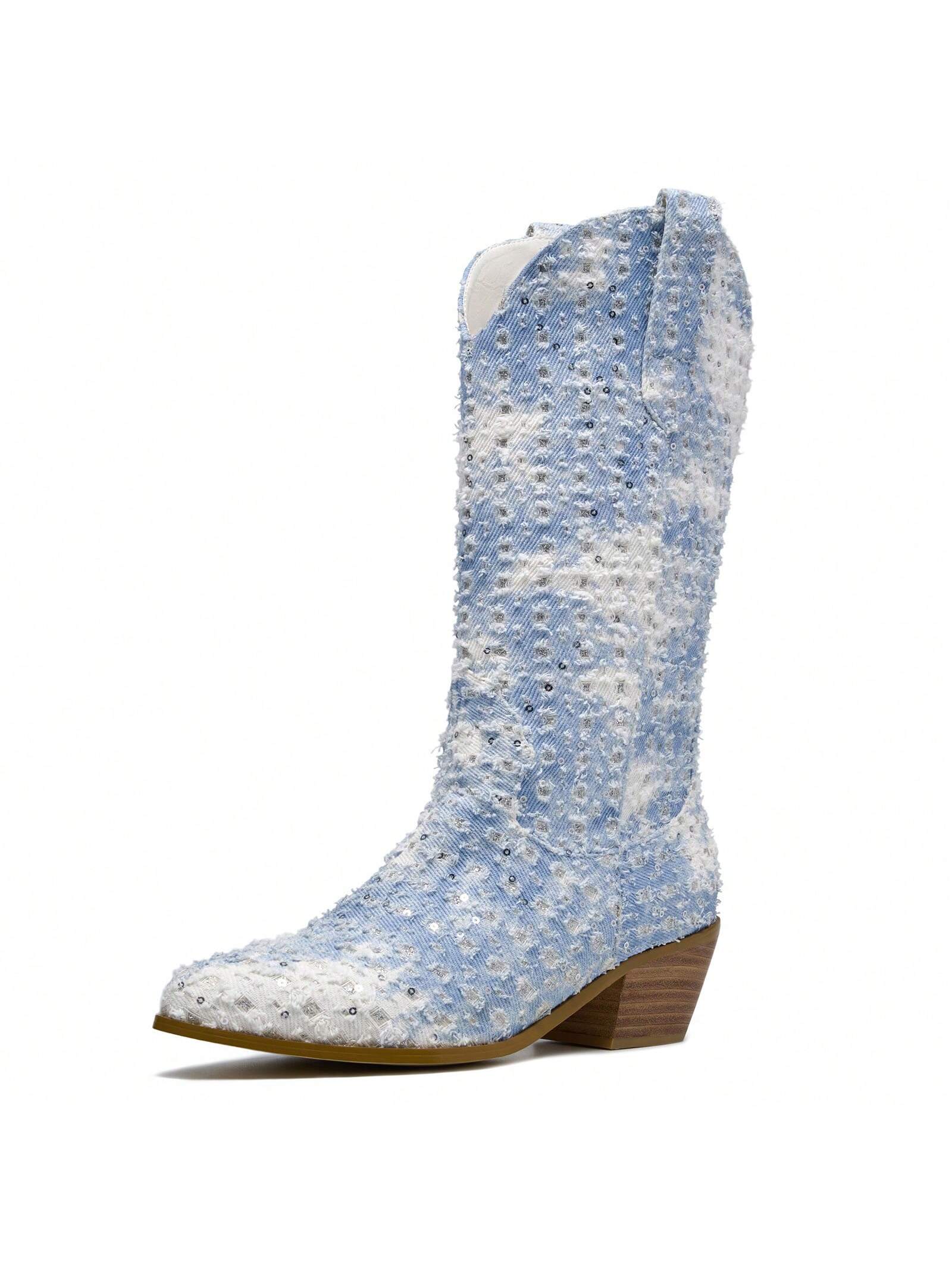 In Blue Women Mid-Calf Boots