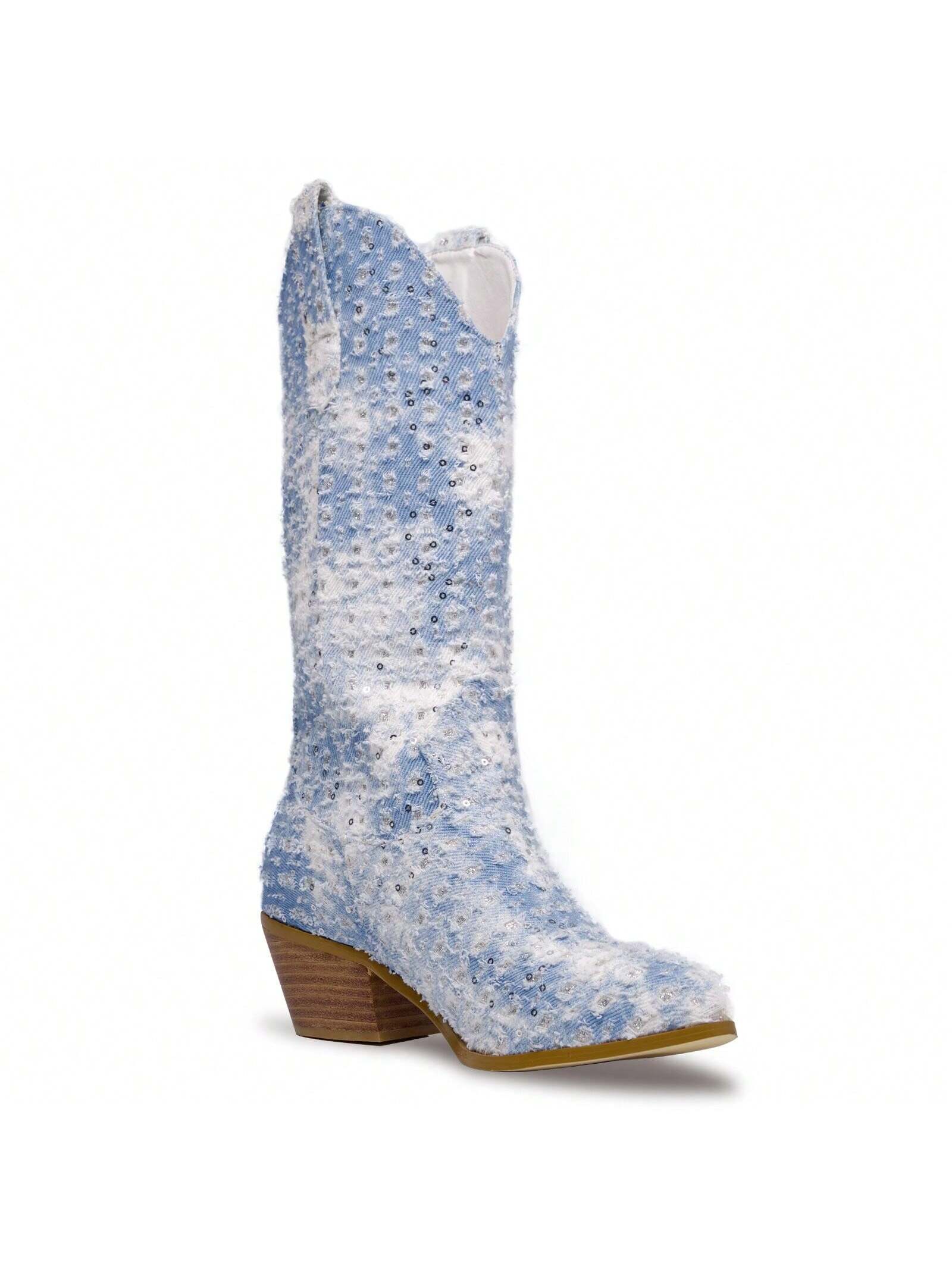 In Blue Women Mid-Calf Boots