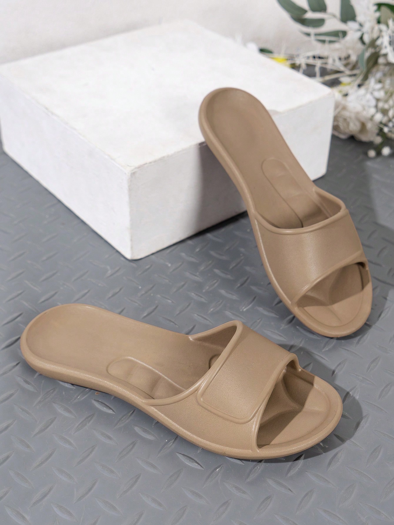 In Khaki Women Slides